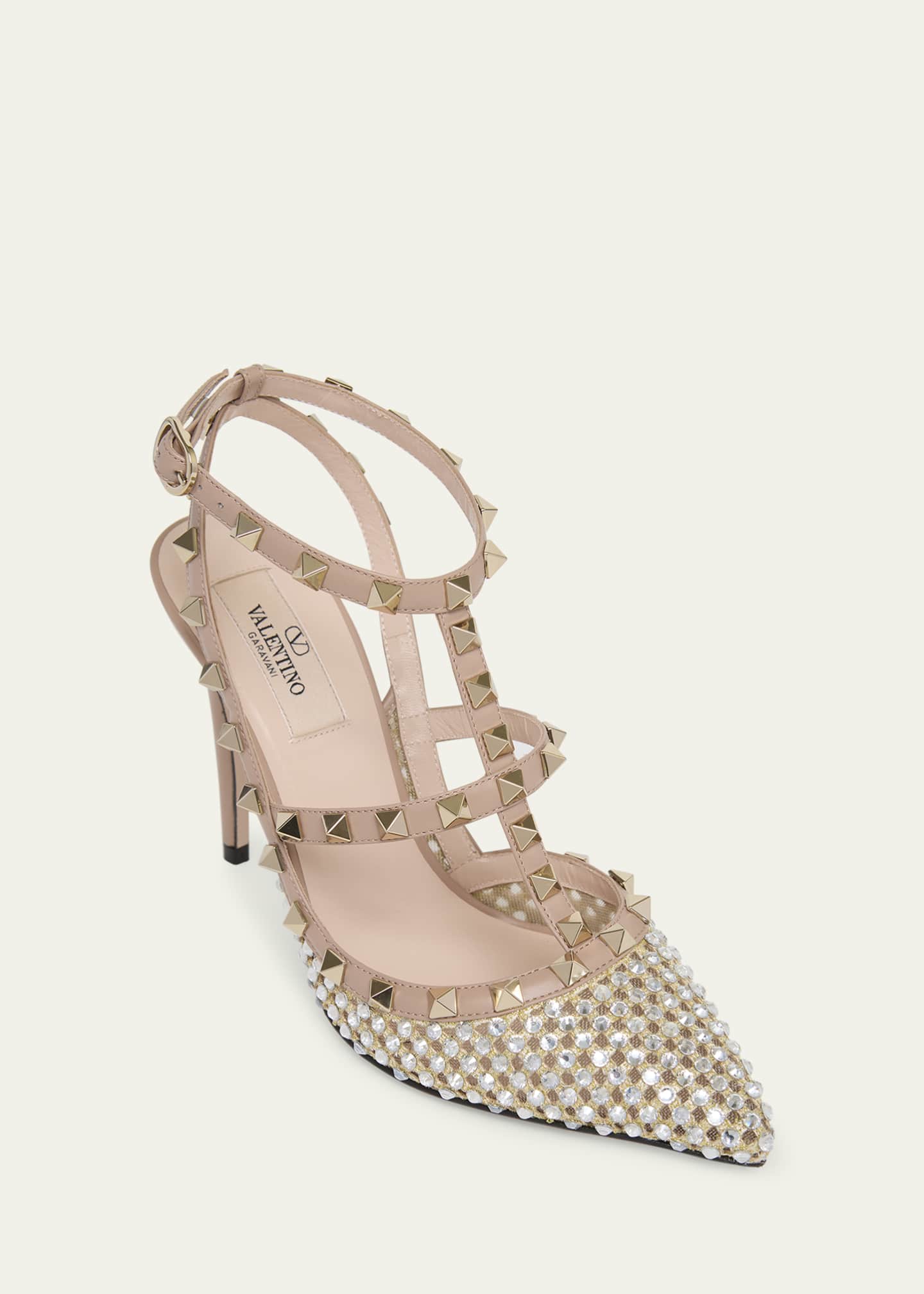 Valentino Rockstud Strass Caged Pumps Image 3 of 4