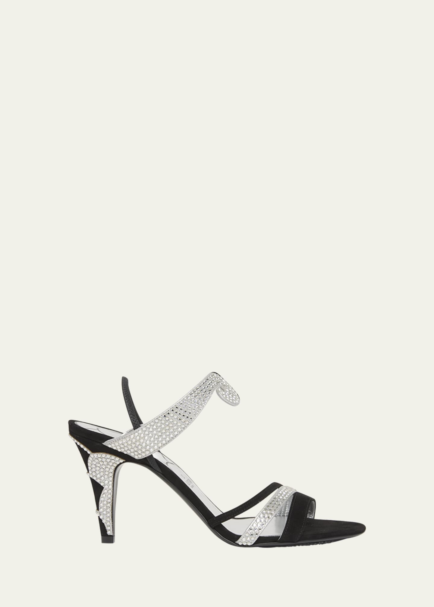 Valentino Garavani Strass Suede Cosmos Slingback Sandals Image 1 of 6