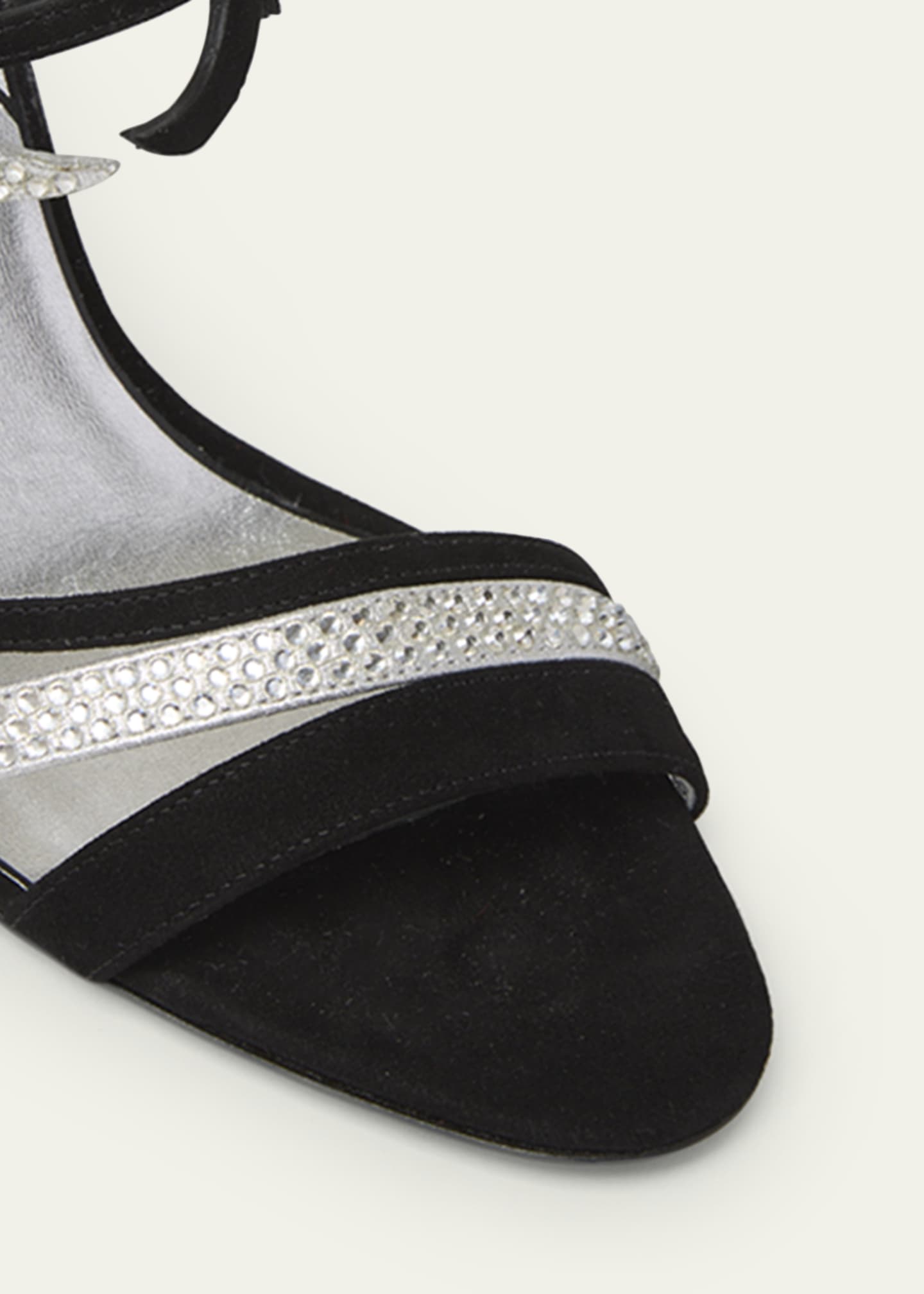 Valentino Garavani Strass Suede Cosmos Slingback Sandals Image 5 of 6