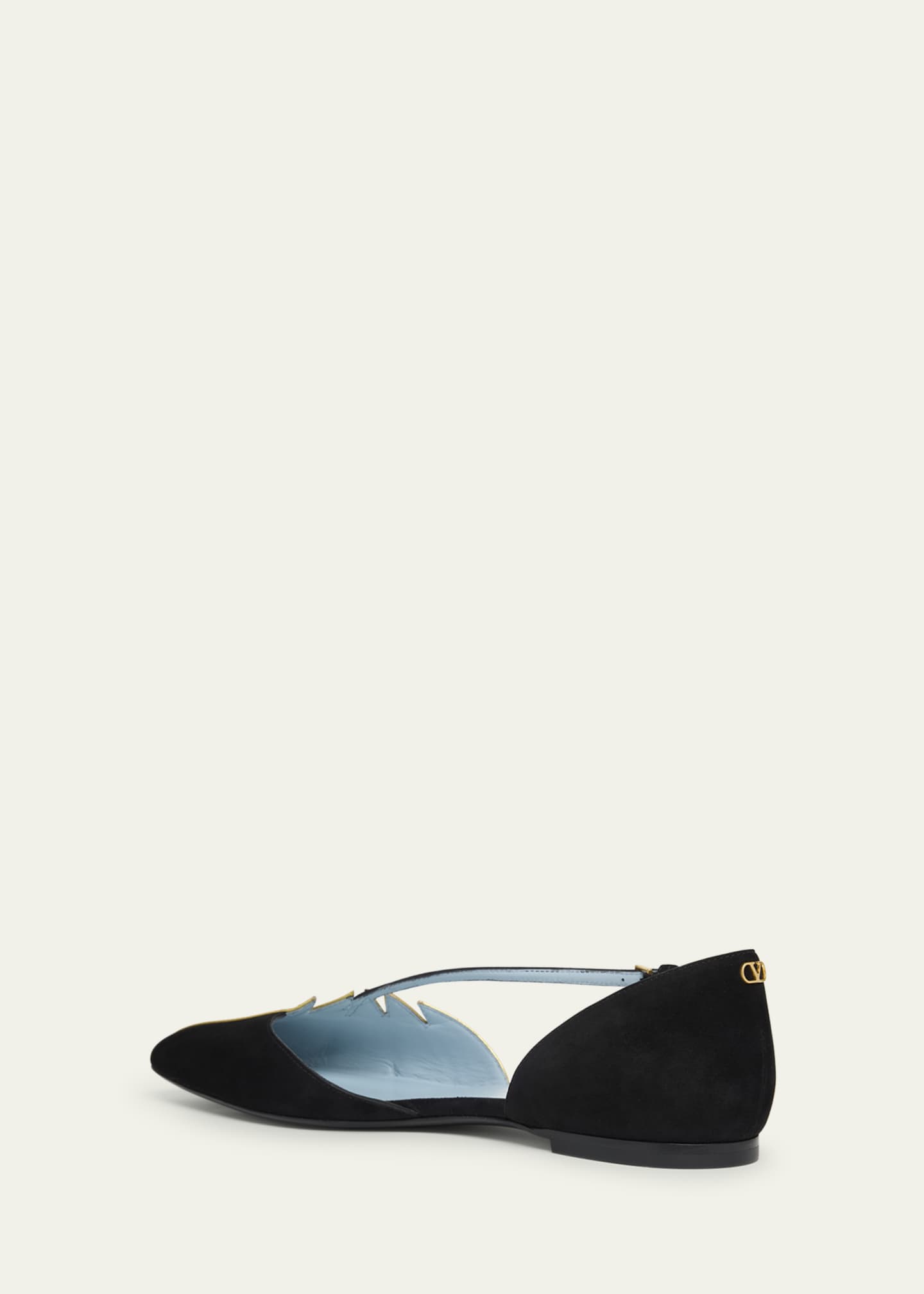 Valentino Foliefoliage Bicolor Leather Ballerina Flats Image 4 of 6