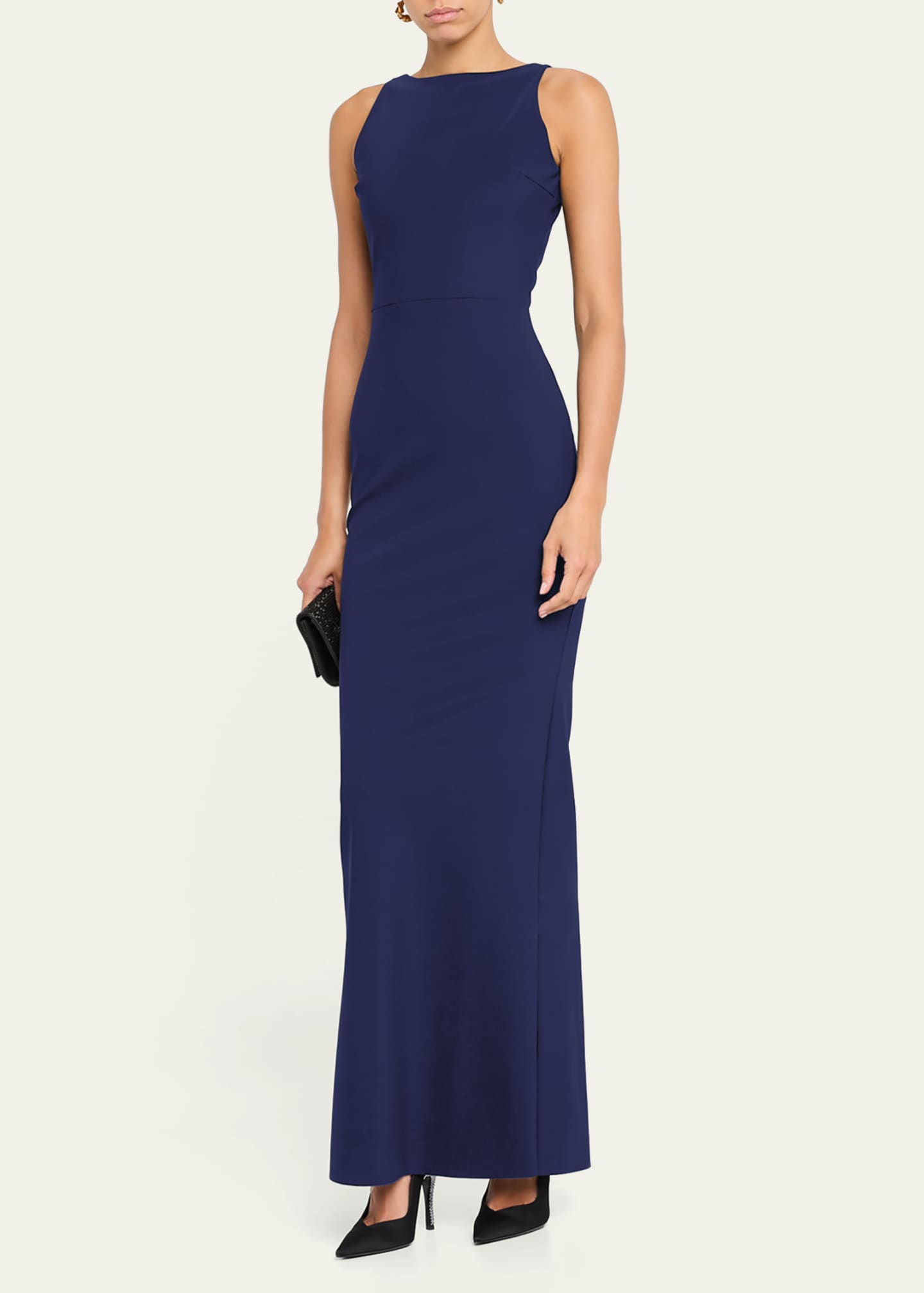 Chiara Boni La Petite Robe Iwoo Sleeveless Jersey Column Gown Image 2 of 5