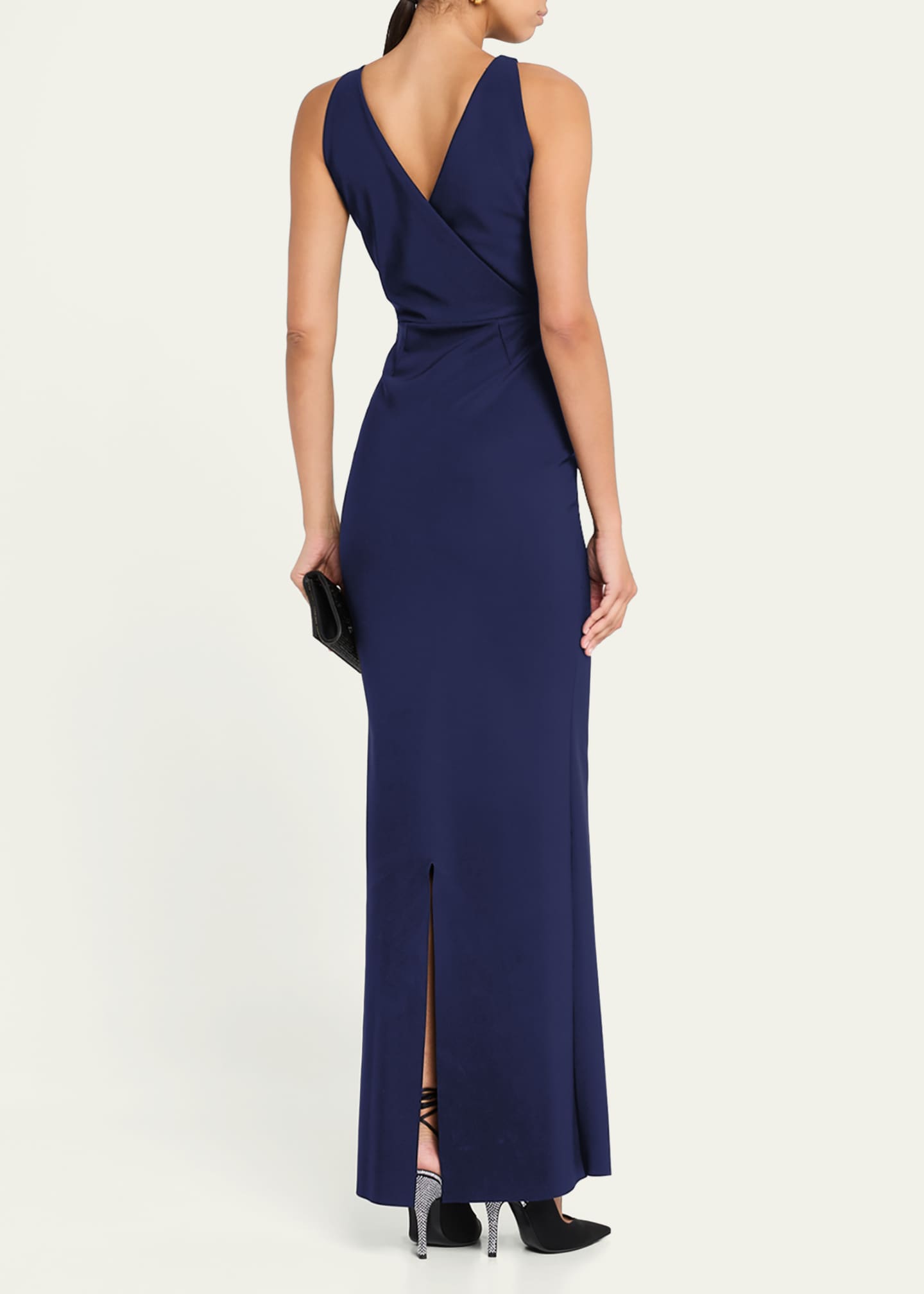 Chiara Boni La Petite Robe Iwoo Sleeveless Jersey Column Gown Image 3 of 5