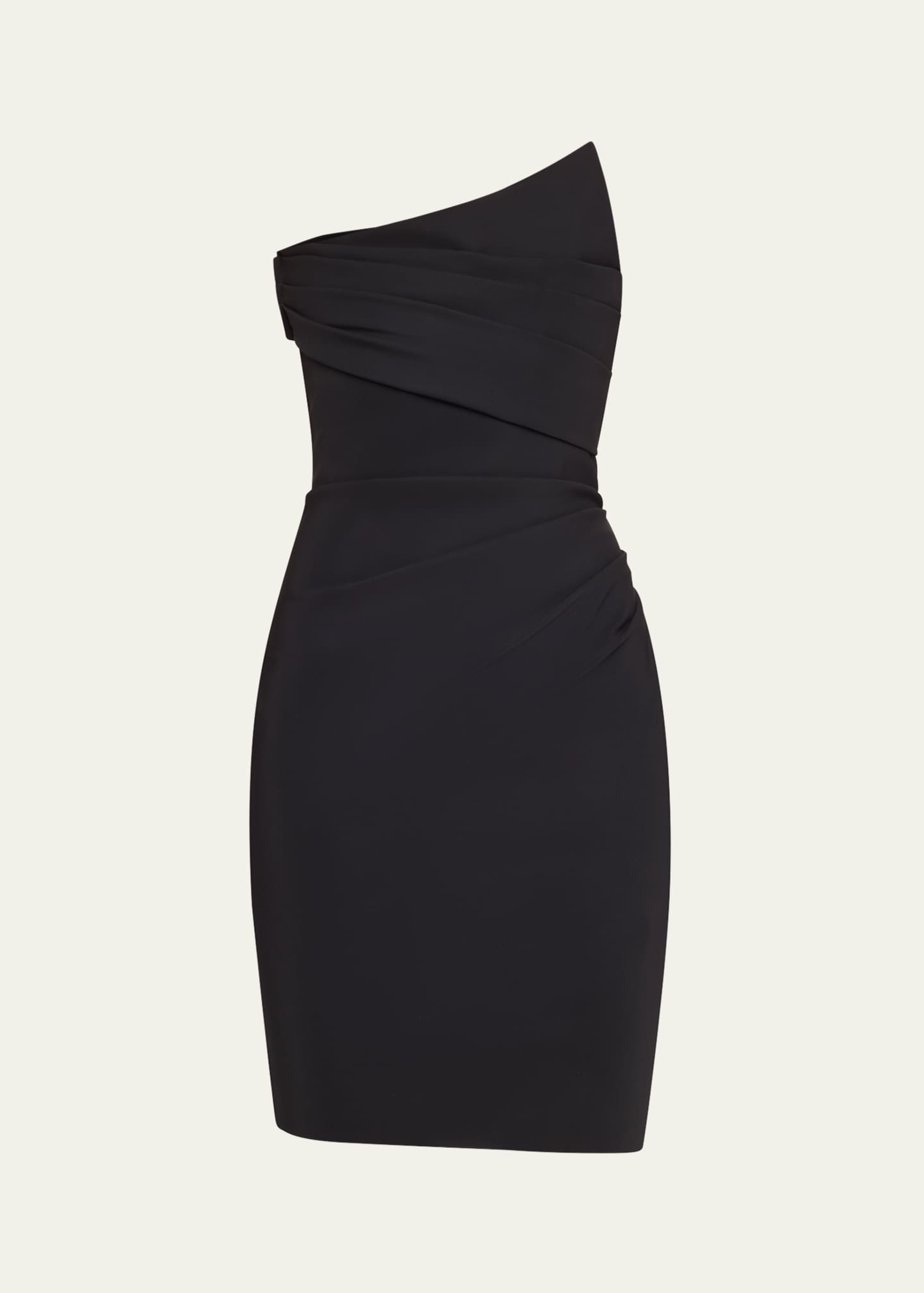 Chiara Boni La Petite Robe Mito Strapless Pleated Jersey Mini Dress Image 1 of 5