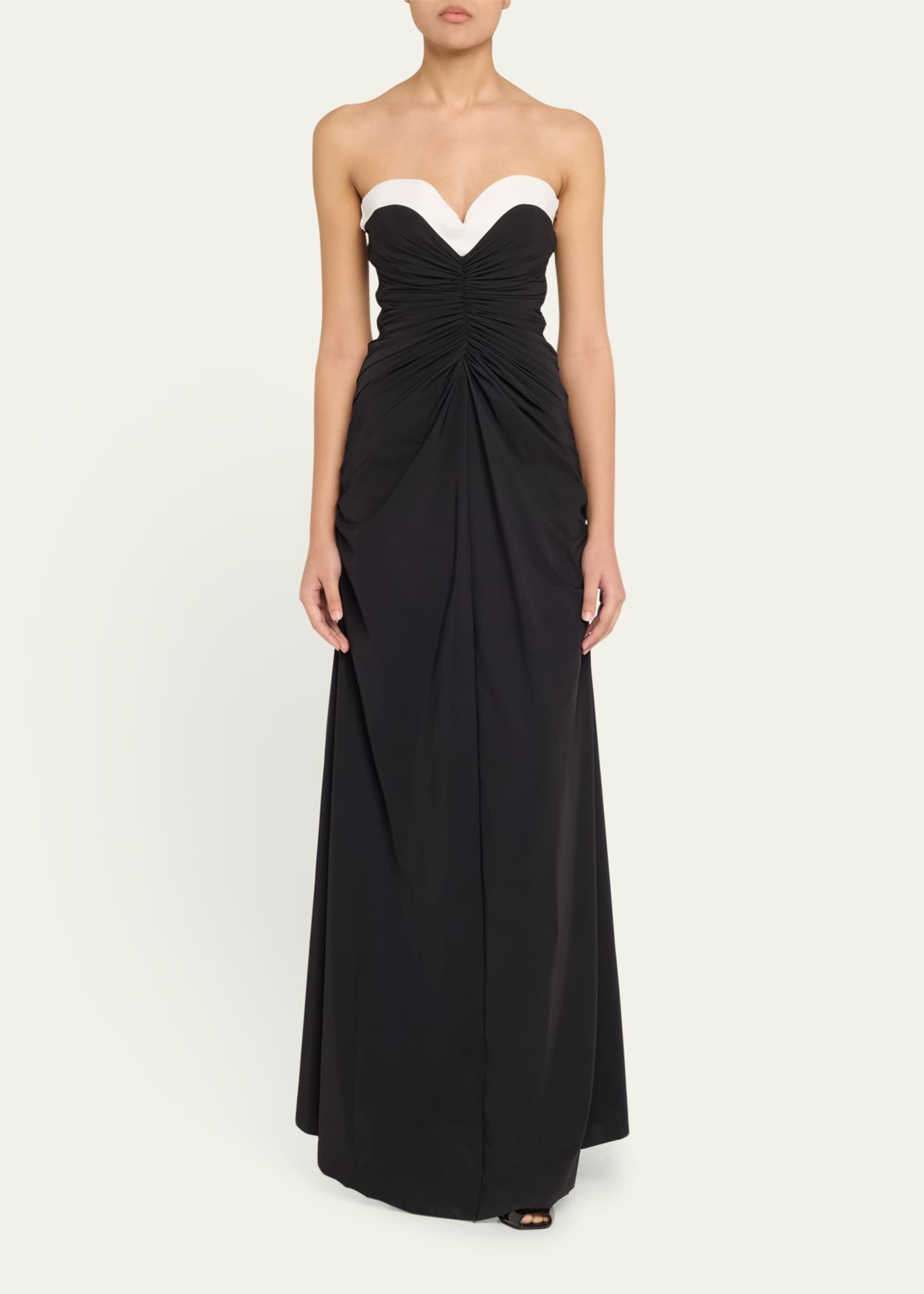 Tokumy Strapless Ruched Jersey Gown - Thumbnail 2