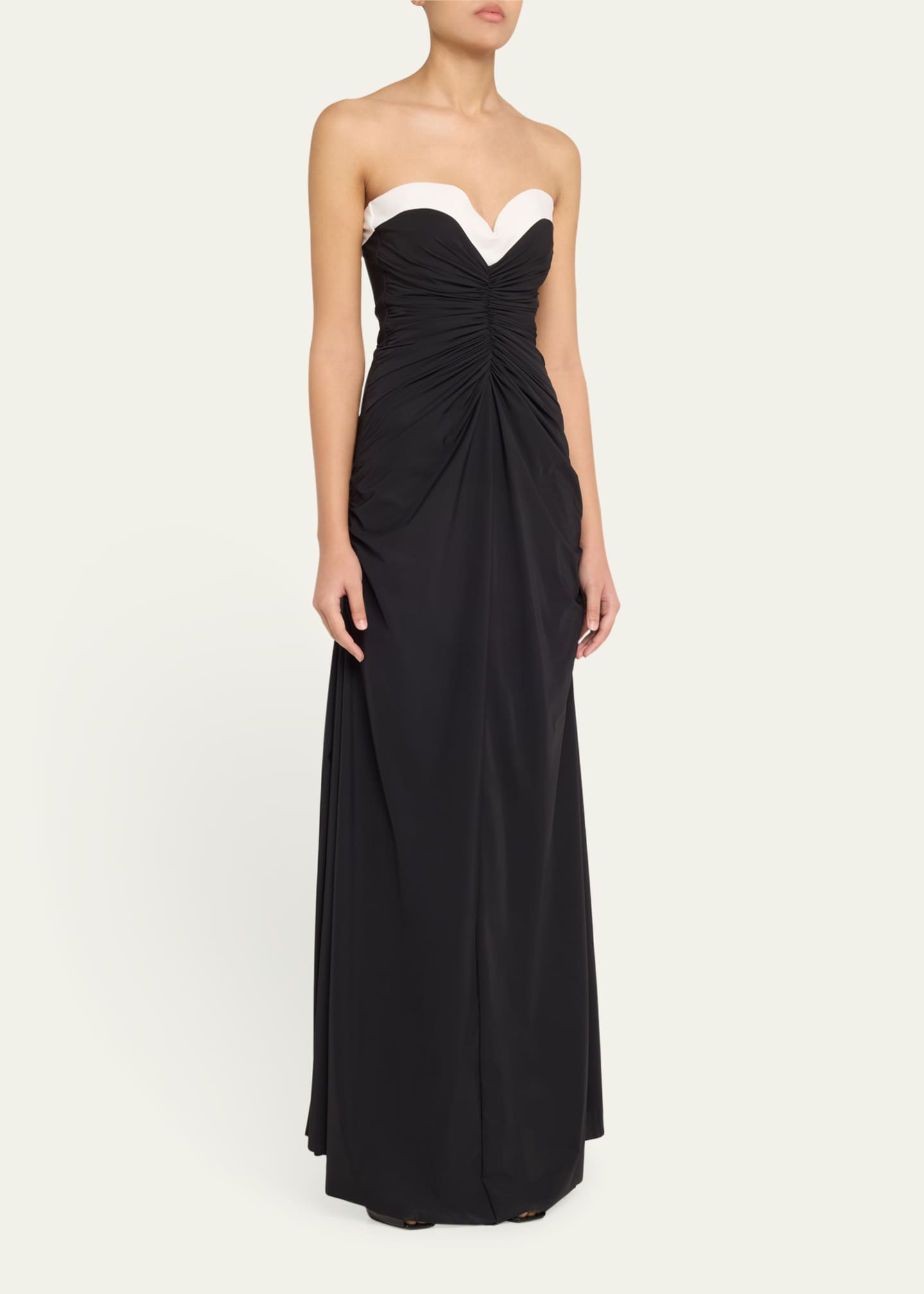 Tokumy Strapless Ruched Jersey Gown - Thumbnail 4