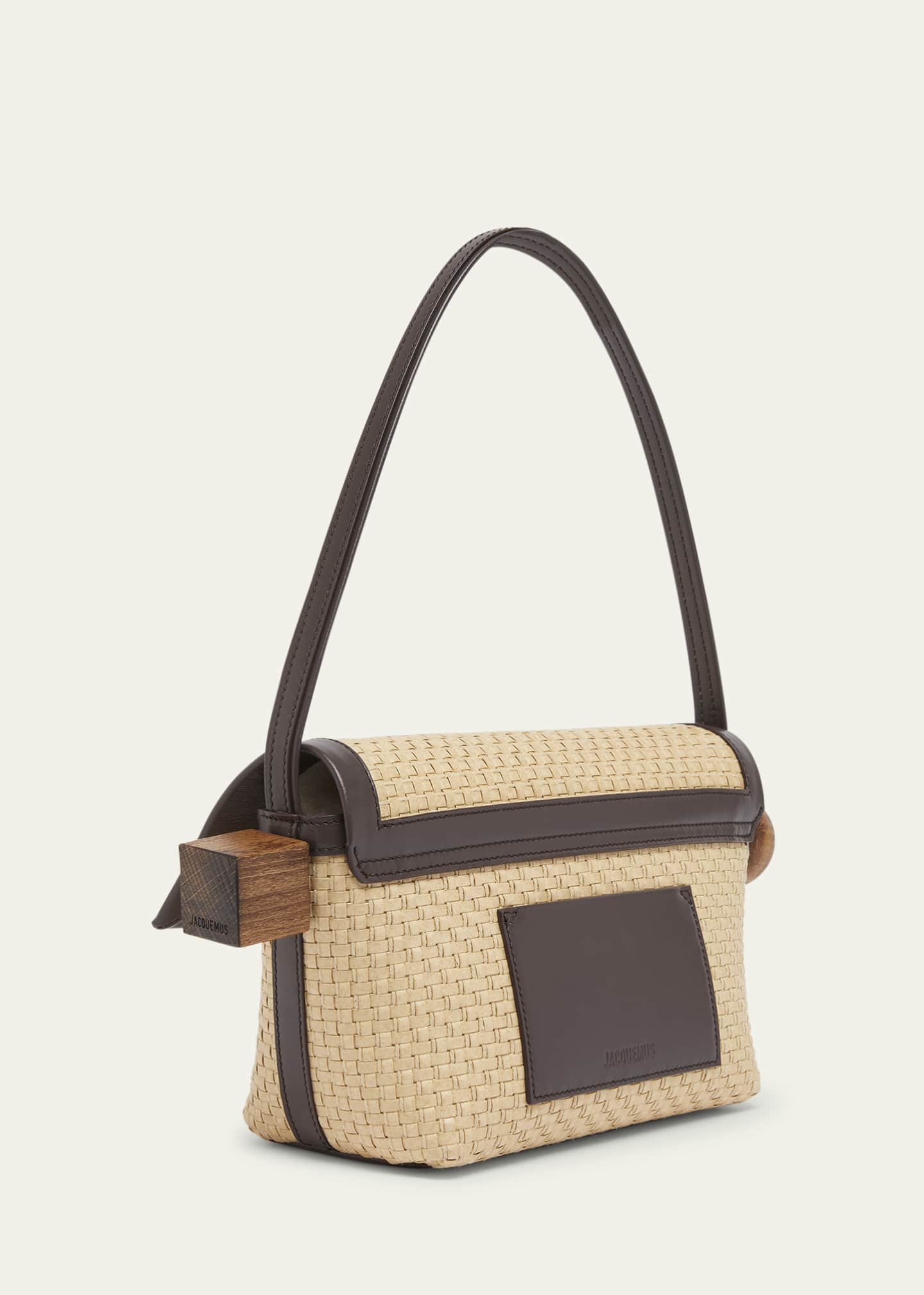 Jacquemus Le Rond Geometric Raffia Shoulder Bag Image 3 of 6