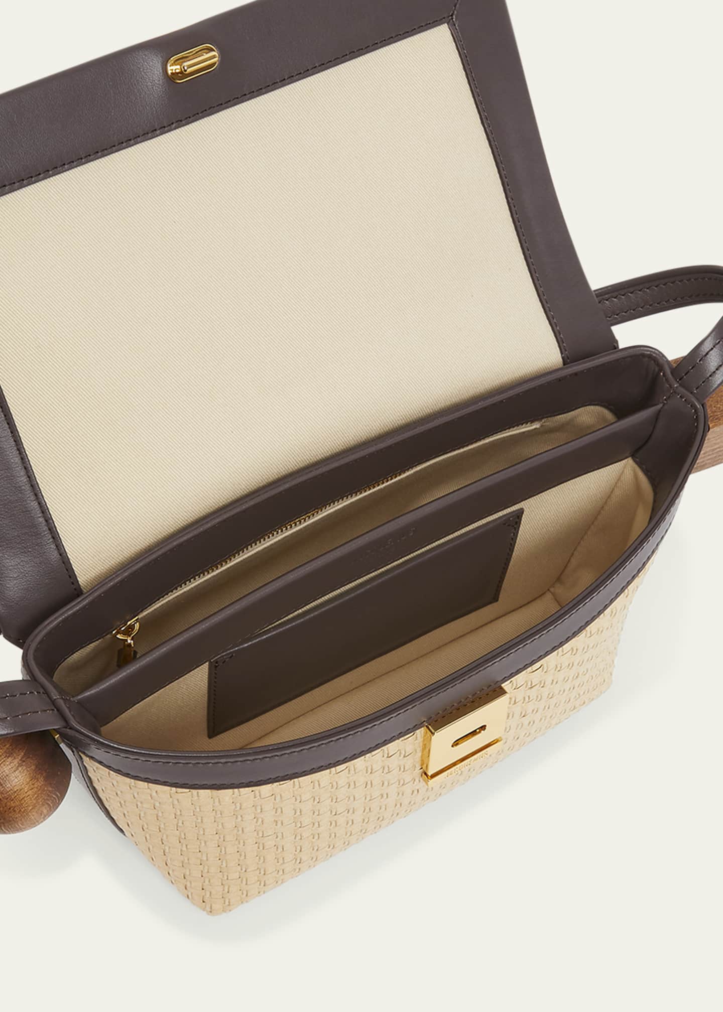 Jacquemus Le Rond Geometric Raffia Shoulder Bag Image 4 of 6