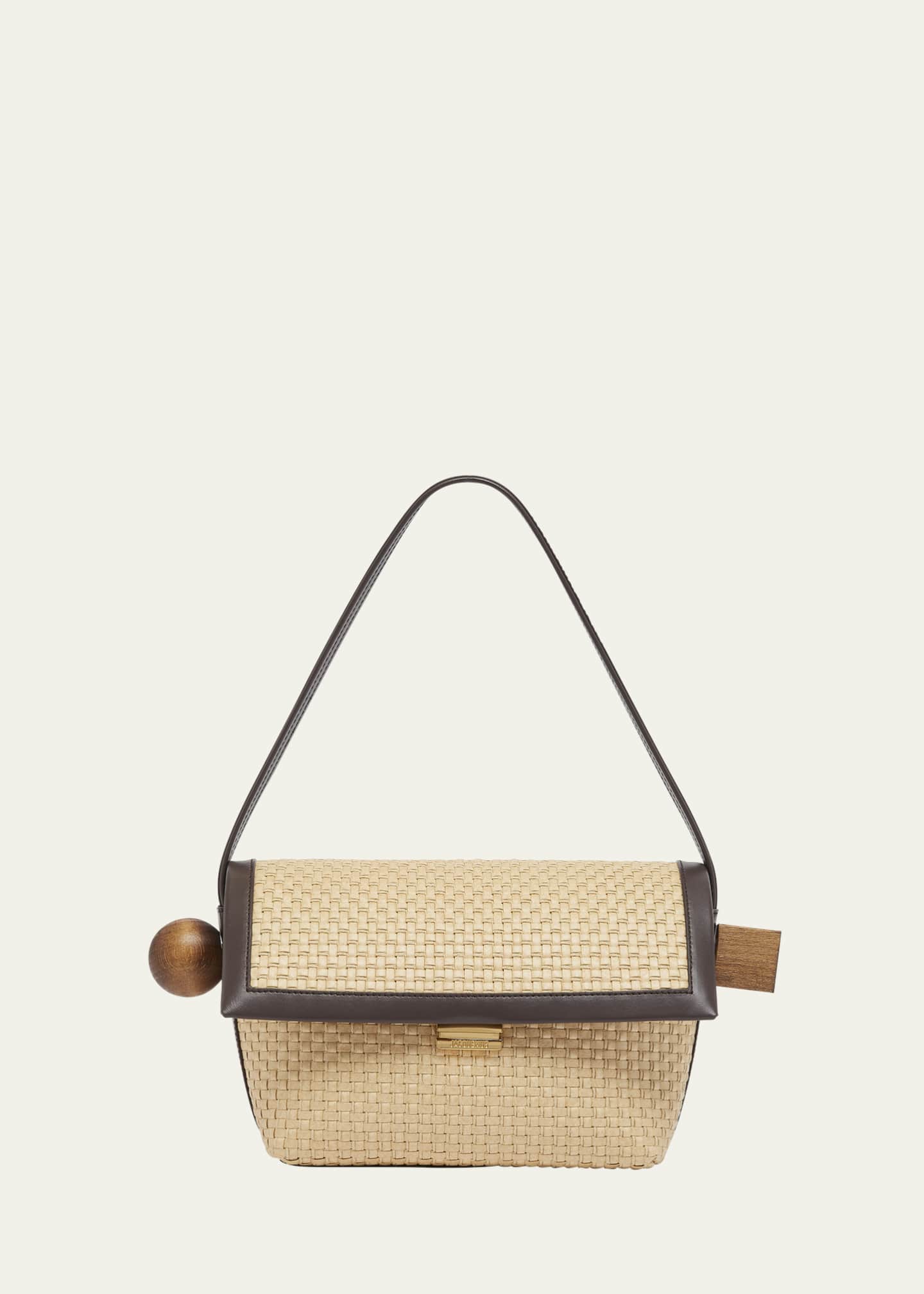 Jacquemus Le Rond Geometric Raffia Shoulder Bag Image 1 of 6