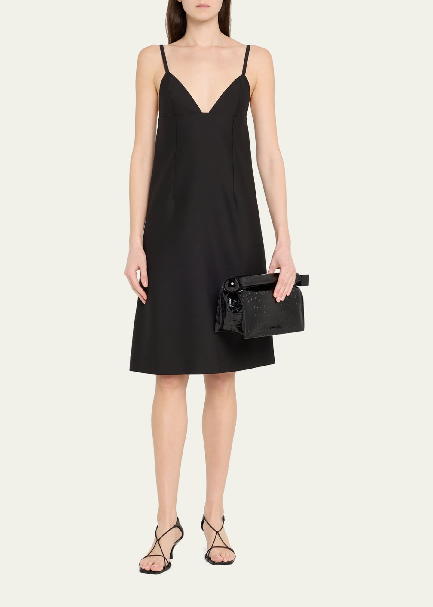 Jacquemus La Pochette Rond Croc-Embossed Clutch Bag Image 5 of 6