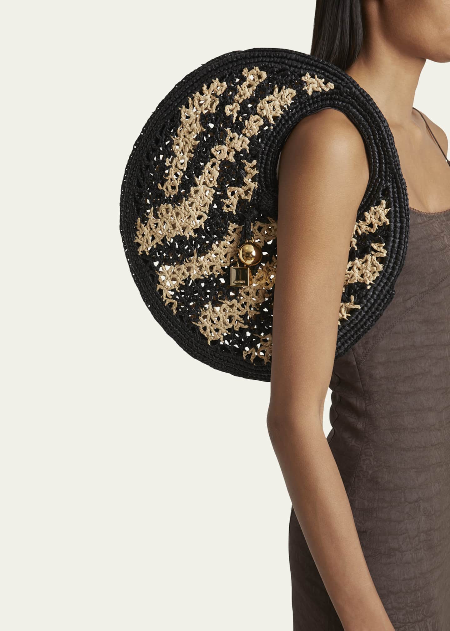 Jacquemus Le Petit Rond Raffia Shoulder Bag Image 2 of 6