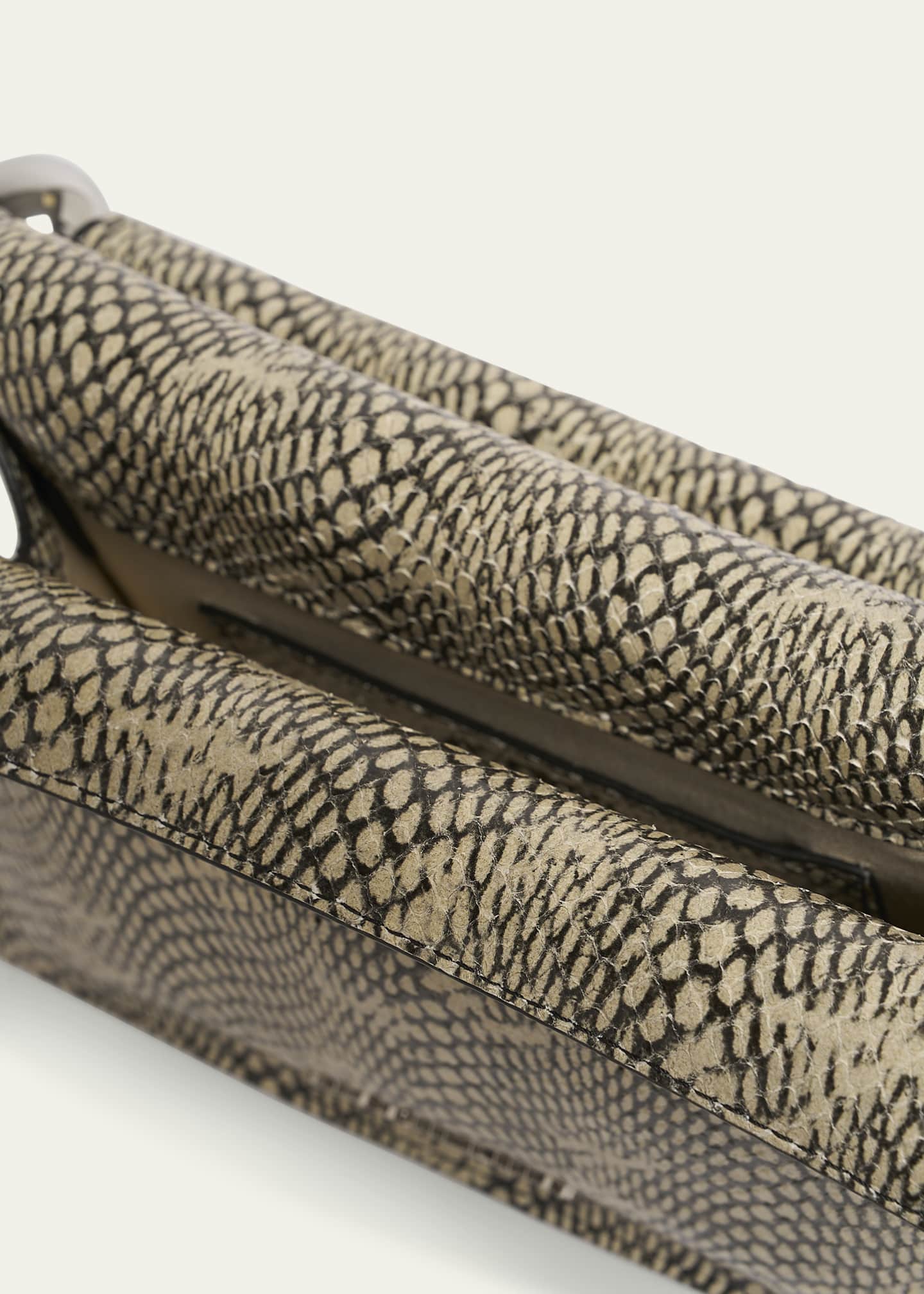 Jacquemus La Petit Pochette Rond Snakeskin-Embossed Clutch Bag Image 4 of 5