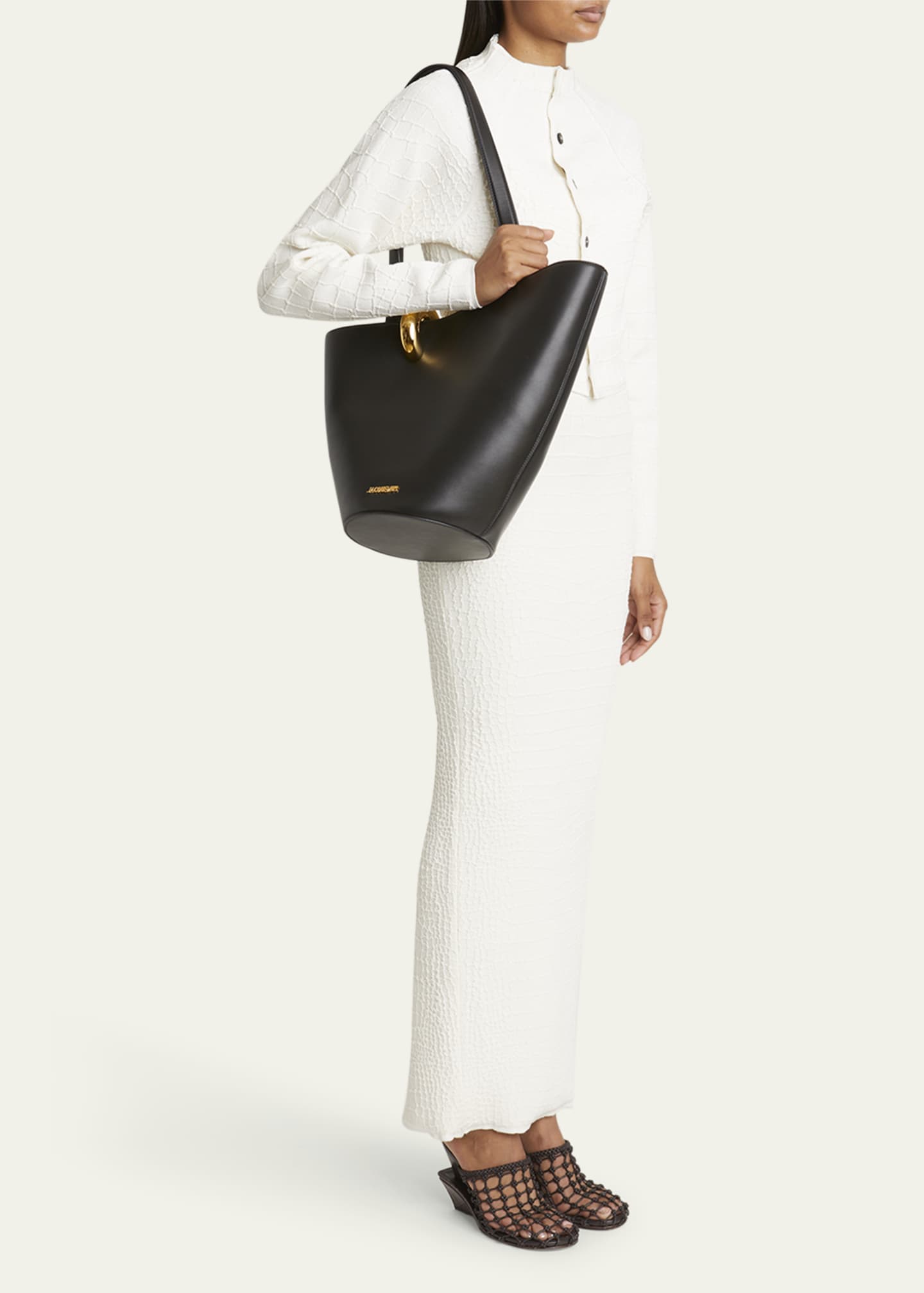 Jacquemus Le Bambola Moyen Leather Tote Bag Image 5 of 6
