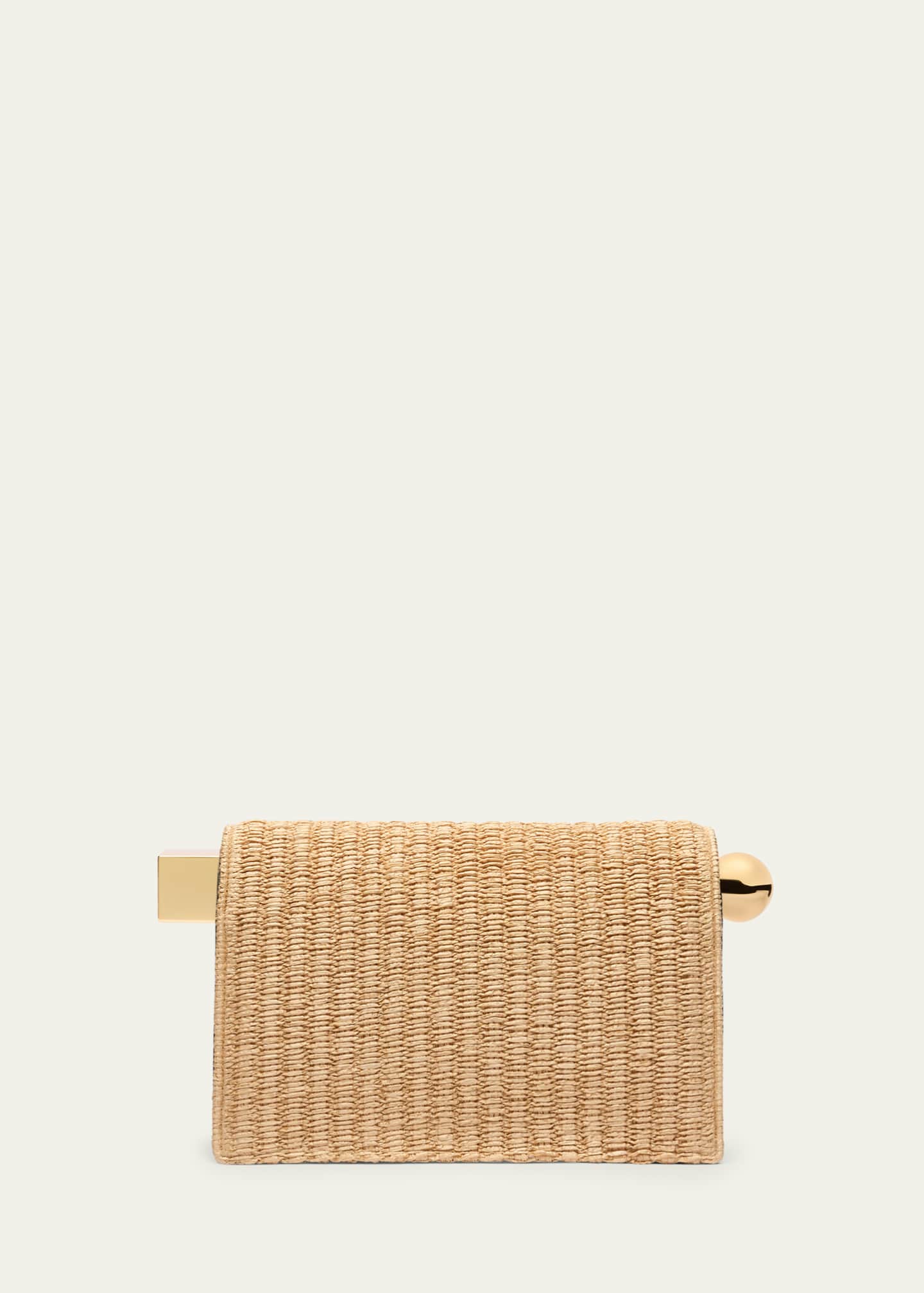 Jacquemus La Pochette Rond Raffia Clutch Bag Image 2 of 3
