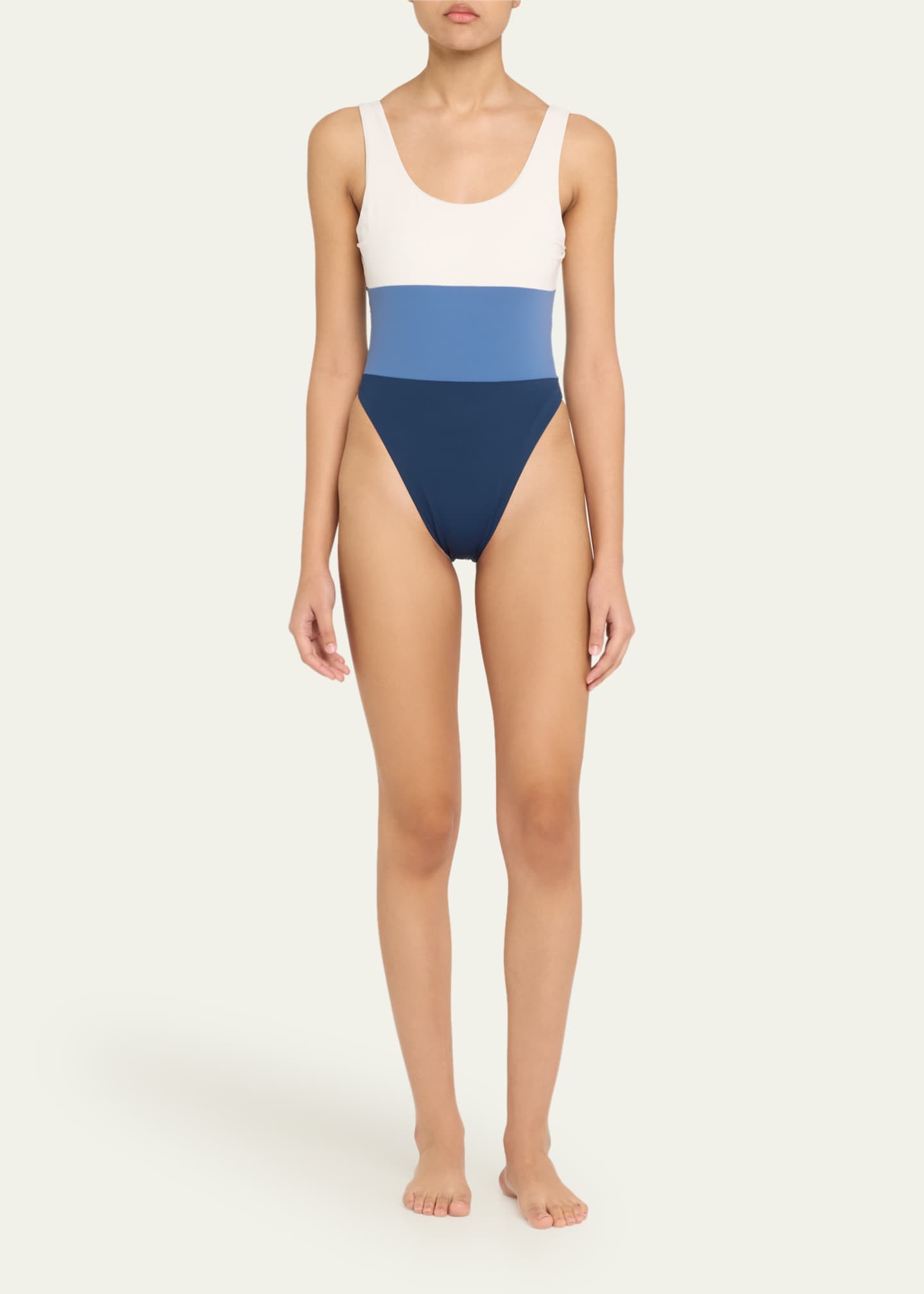 ANEMOS Hume Tricolor One-Piece Swimsuit Image 2 of 4
