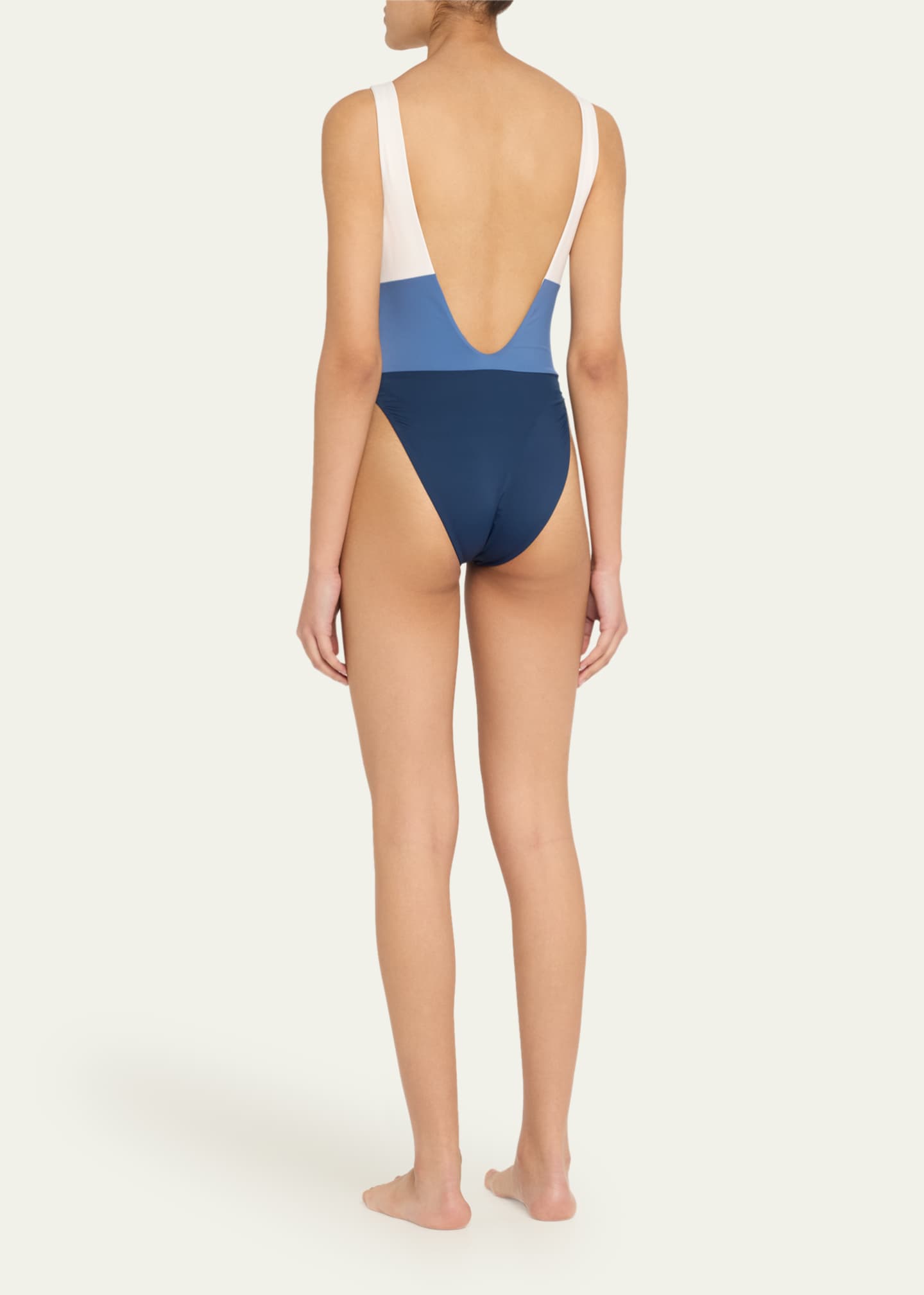 ANEMOS Hume Tricolor One-Piece Swimsuit Image 3 of 4