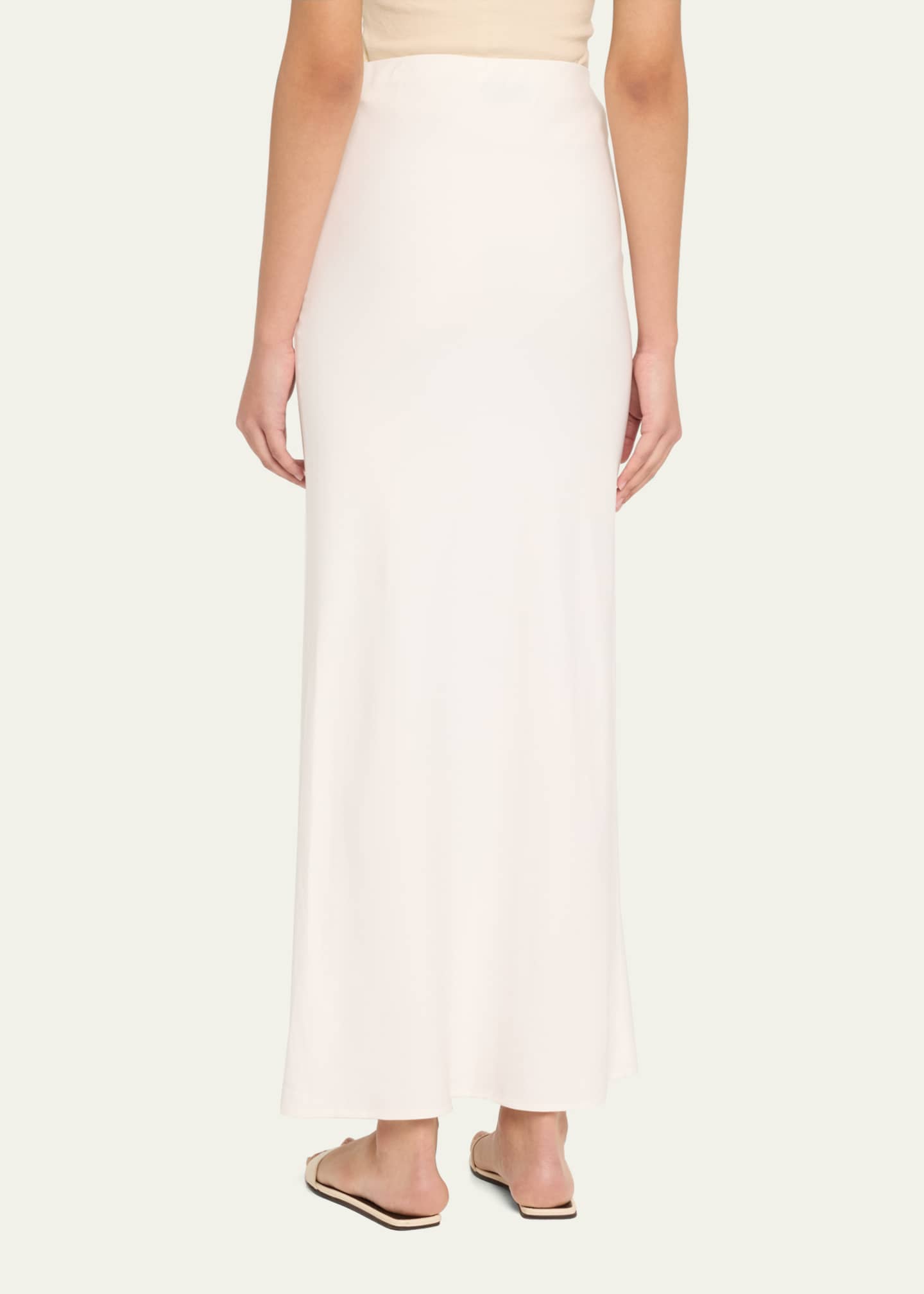 Bias-Cut Stretch Twill Maxi Skirt