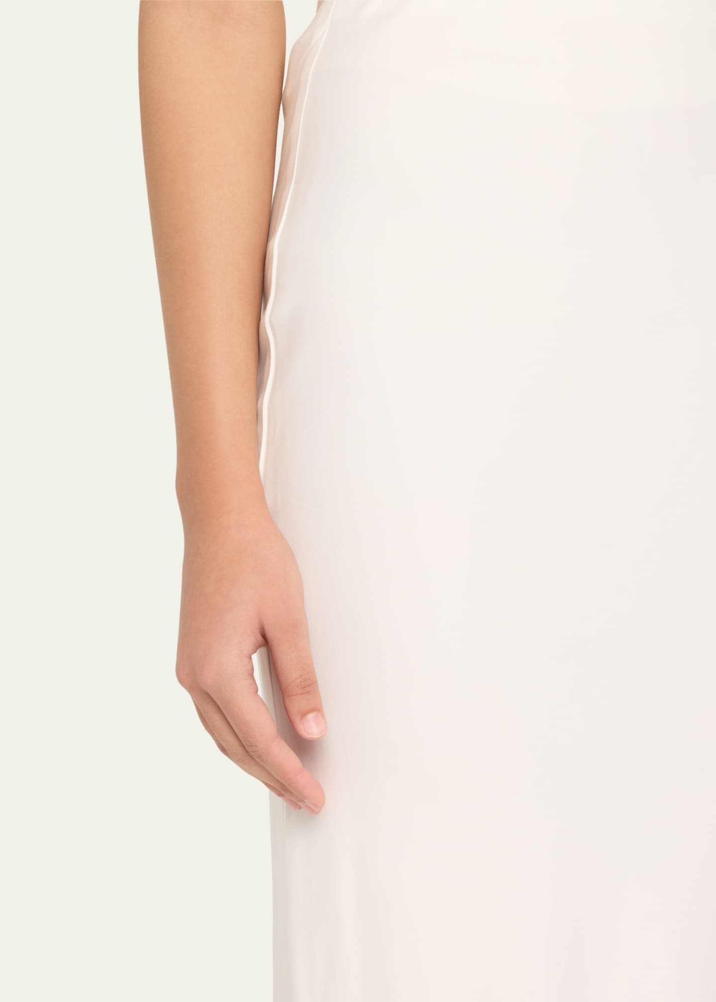 Bias-Cut Stretch Twill Maxi Skirt
