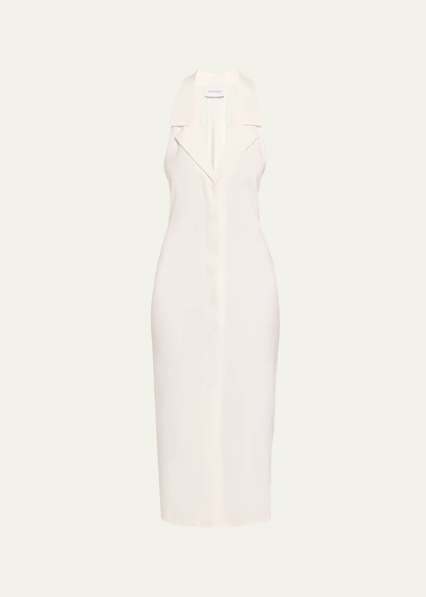 Anemos Bond Midi Shirtdress, White, Women's, Medium, Casual & Work Dresses Shirtdresses Button-Down Shirt Dresses
