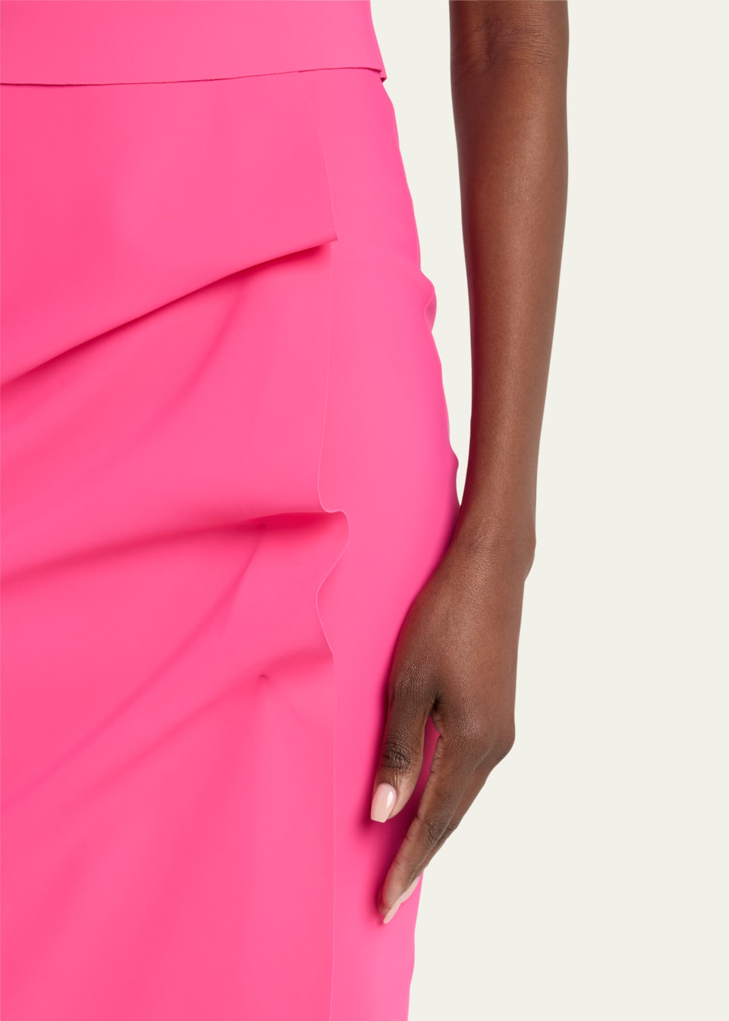Chiara Boni La Petite Robe Rippled Jersey Midi Sheath Dress Image 5 of 5