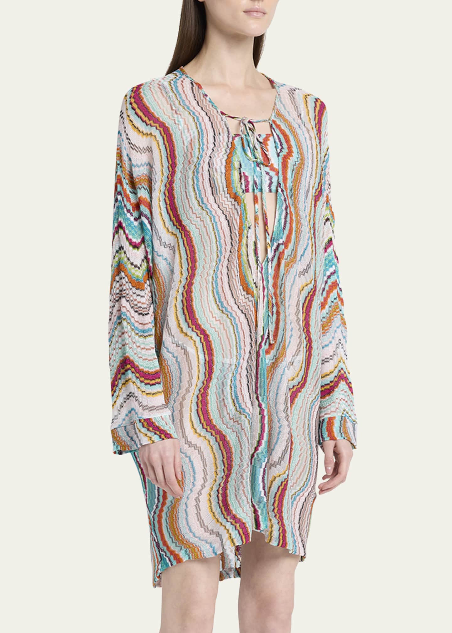 Missoni Tie-Front Tunic Coverup Image 4 of 5