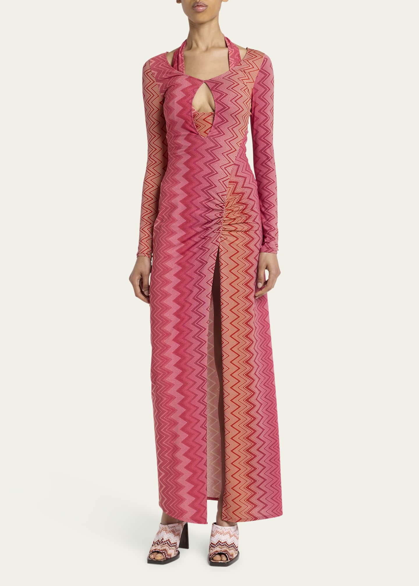 Missoni Chevron Cutout Maxi Dress Coverup Image 2 of 5