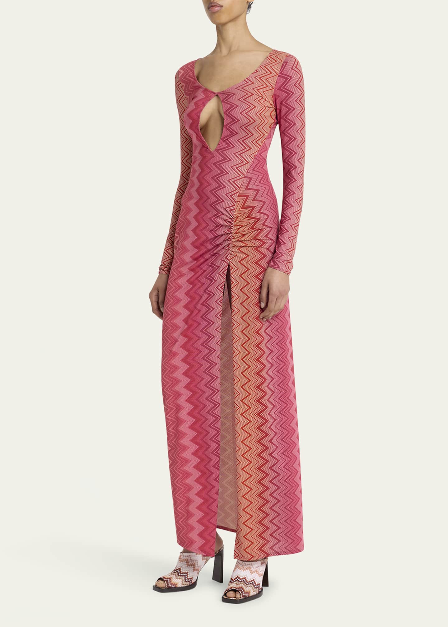 Missoni Chevron Cutout Maxi Dress Coverup Image 4 of 5