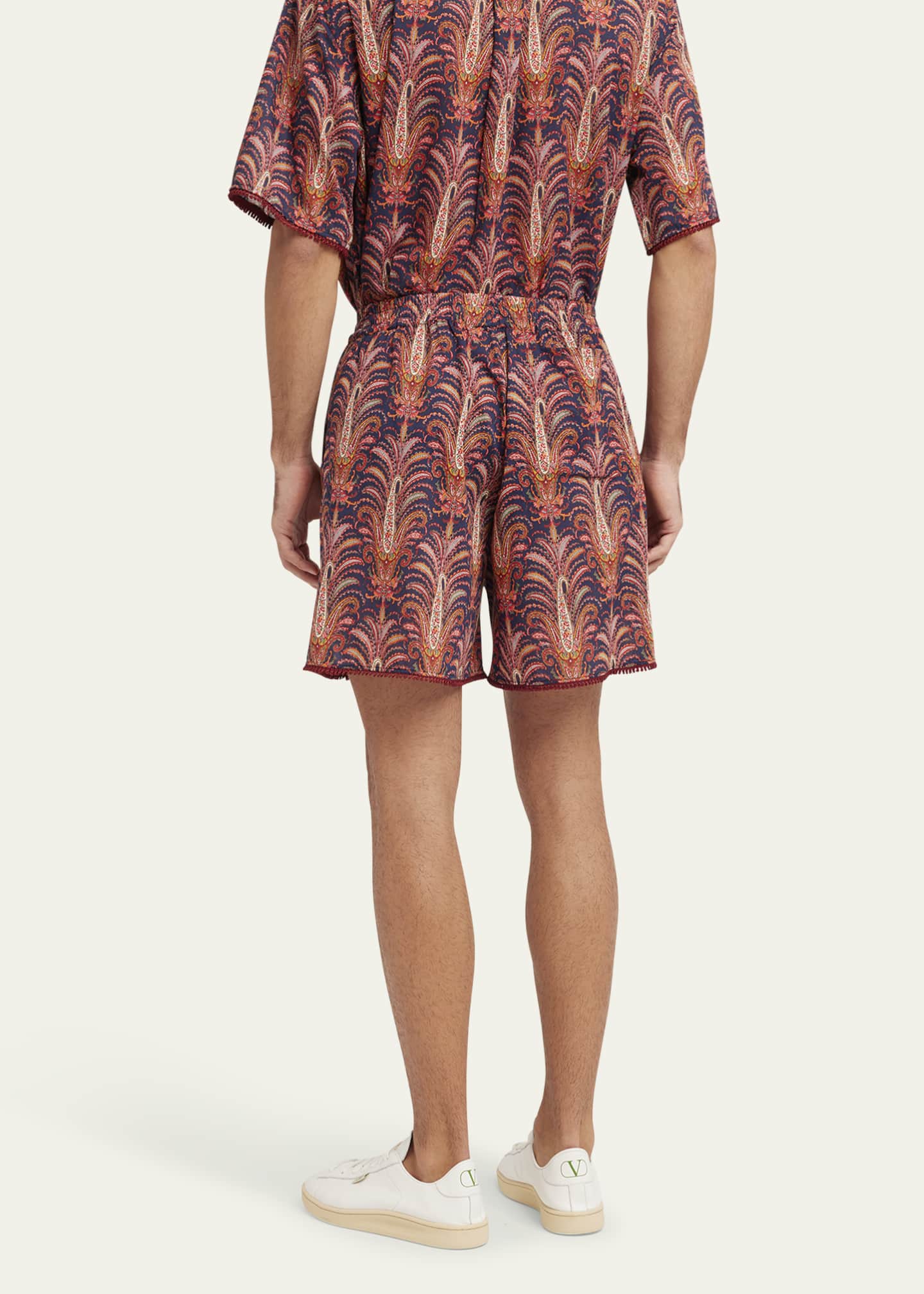 Valentino Garavani Men's Muslin Imaginaire Shorts Image 3 of 5