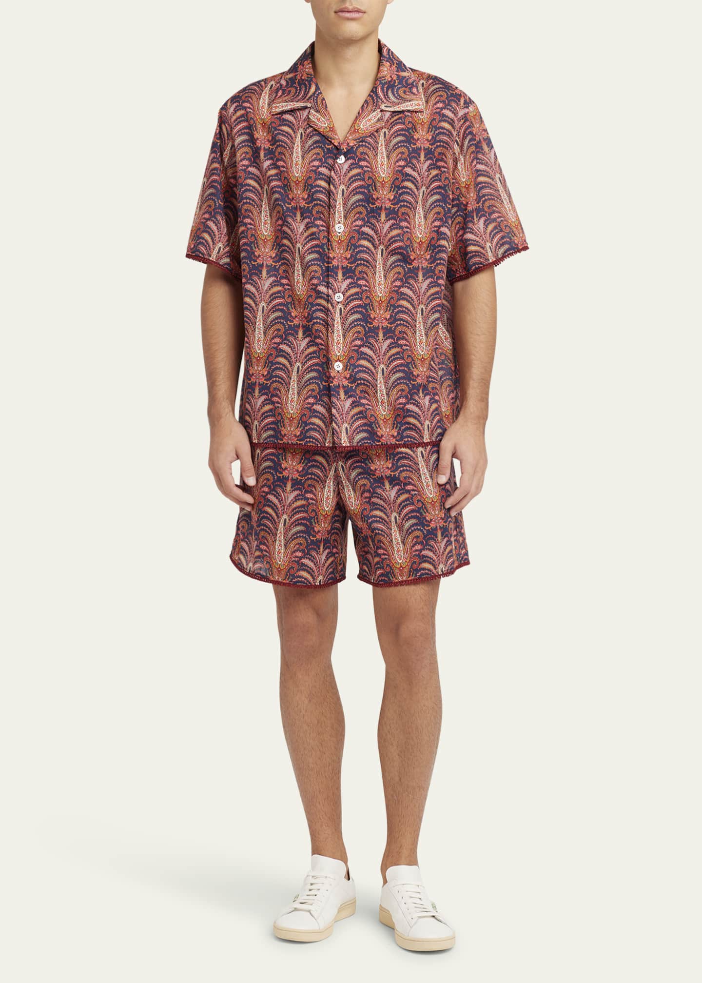 Valentino Garavani Men's Muslin Imaginaire Camp Shirt Image 2 of 5