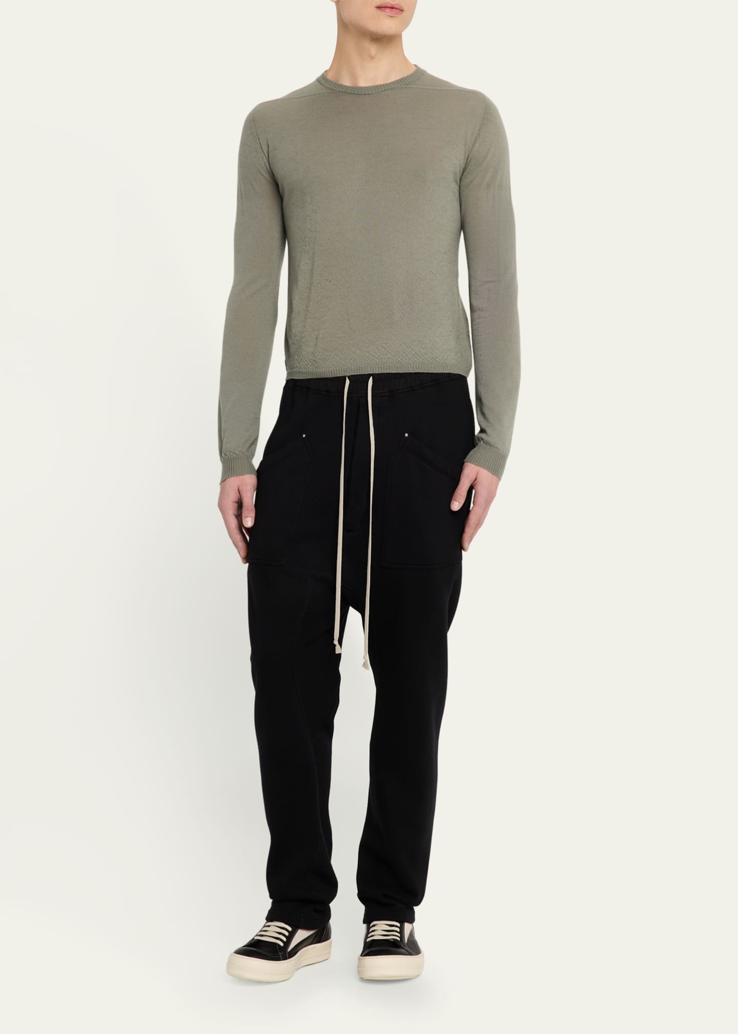 Rick Owens Men's Cashmere Crew Sweater Image 2 of 5