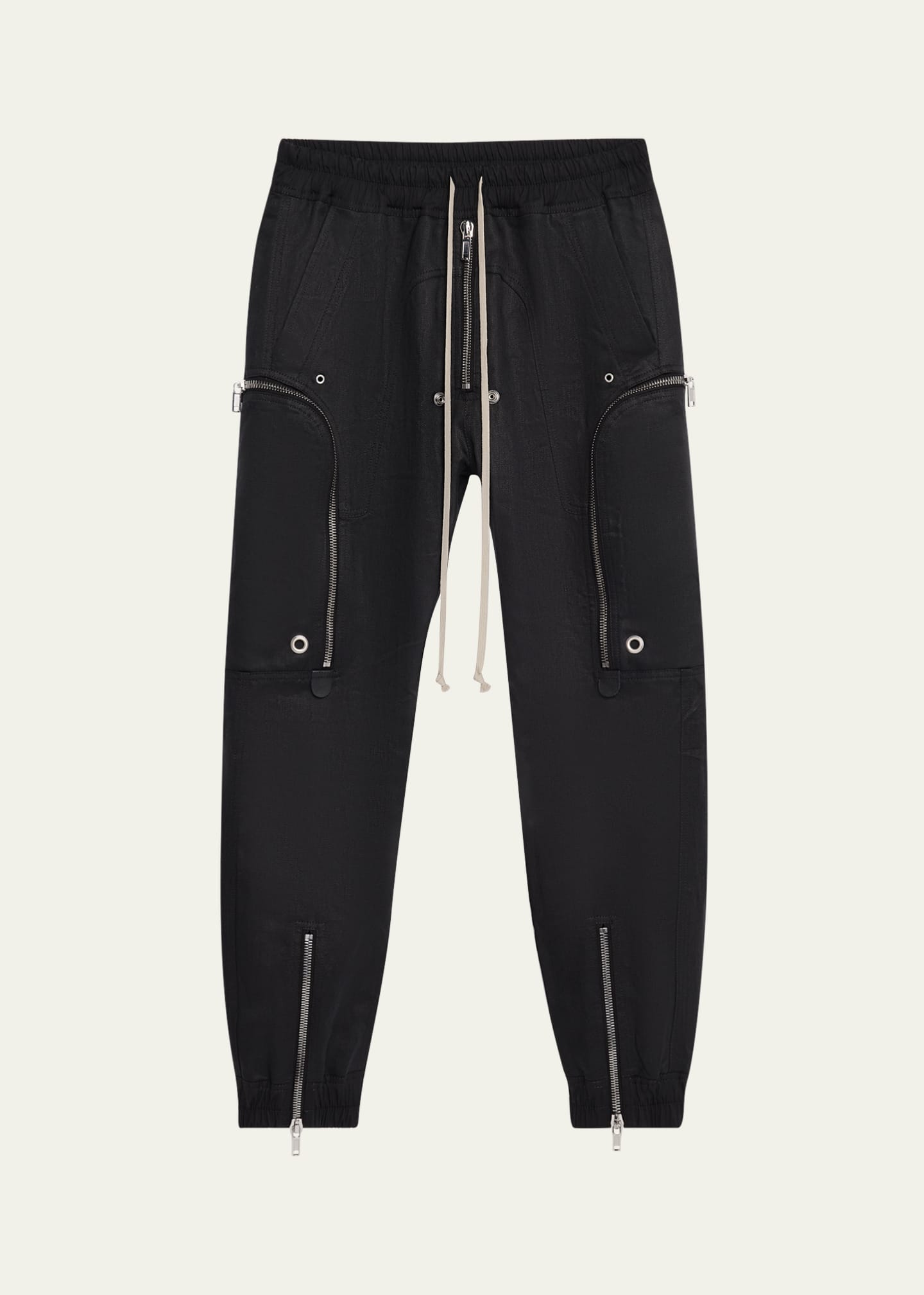 Rick Owens Men's Coated Linen Twill Bauhaus Cargo Pants Image 1 of 5