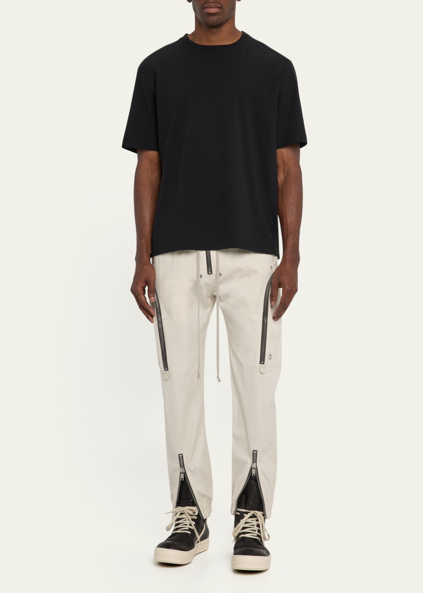 Rick Owens Men's Heavy Cotton Bauhaus Cargo Pants Image 2 of 5