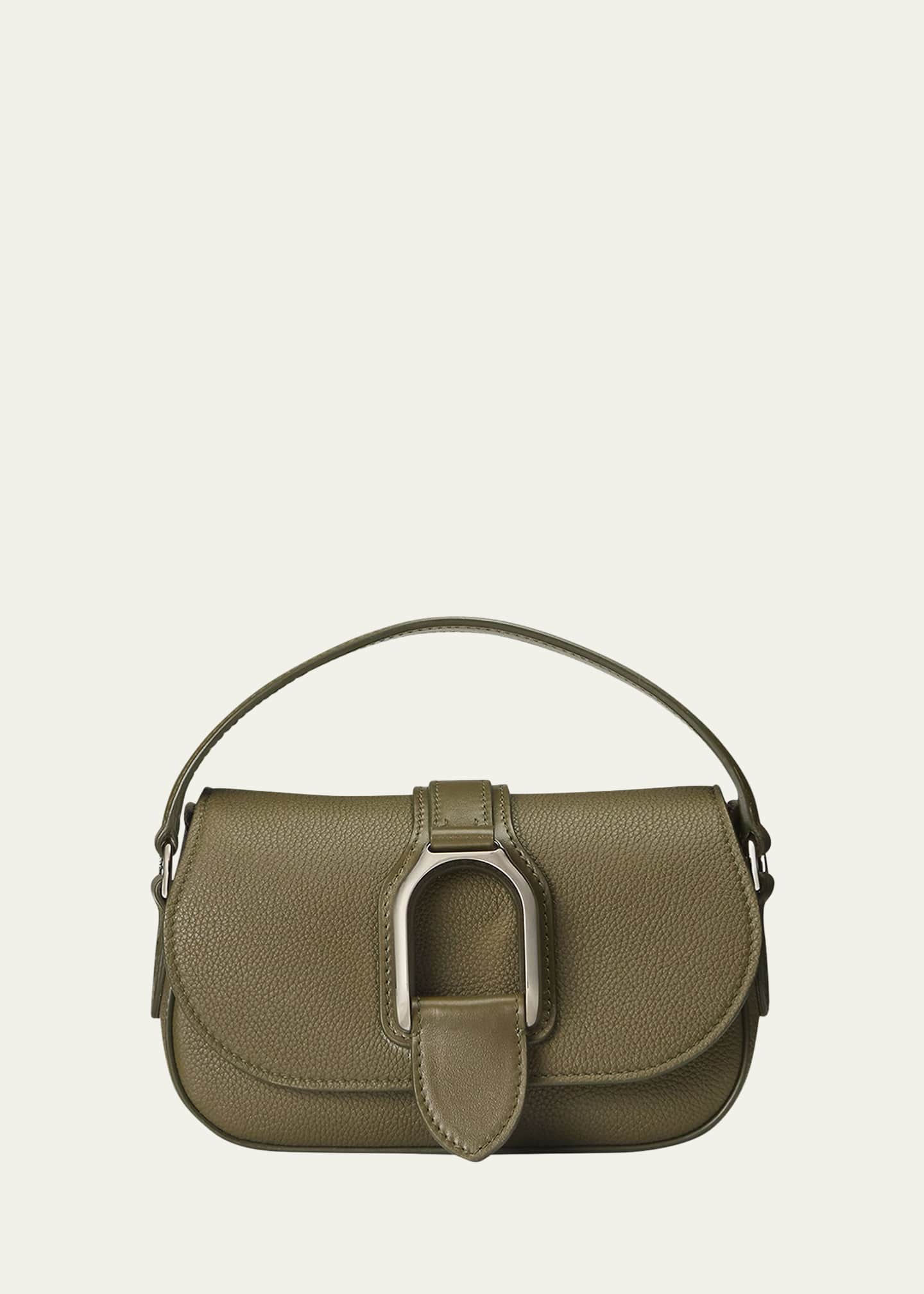 Ralph Lauren Collection Welington Mini Flap Leather Wallet on Chain Image 1 of 6