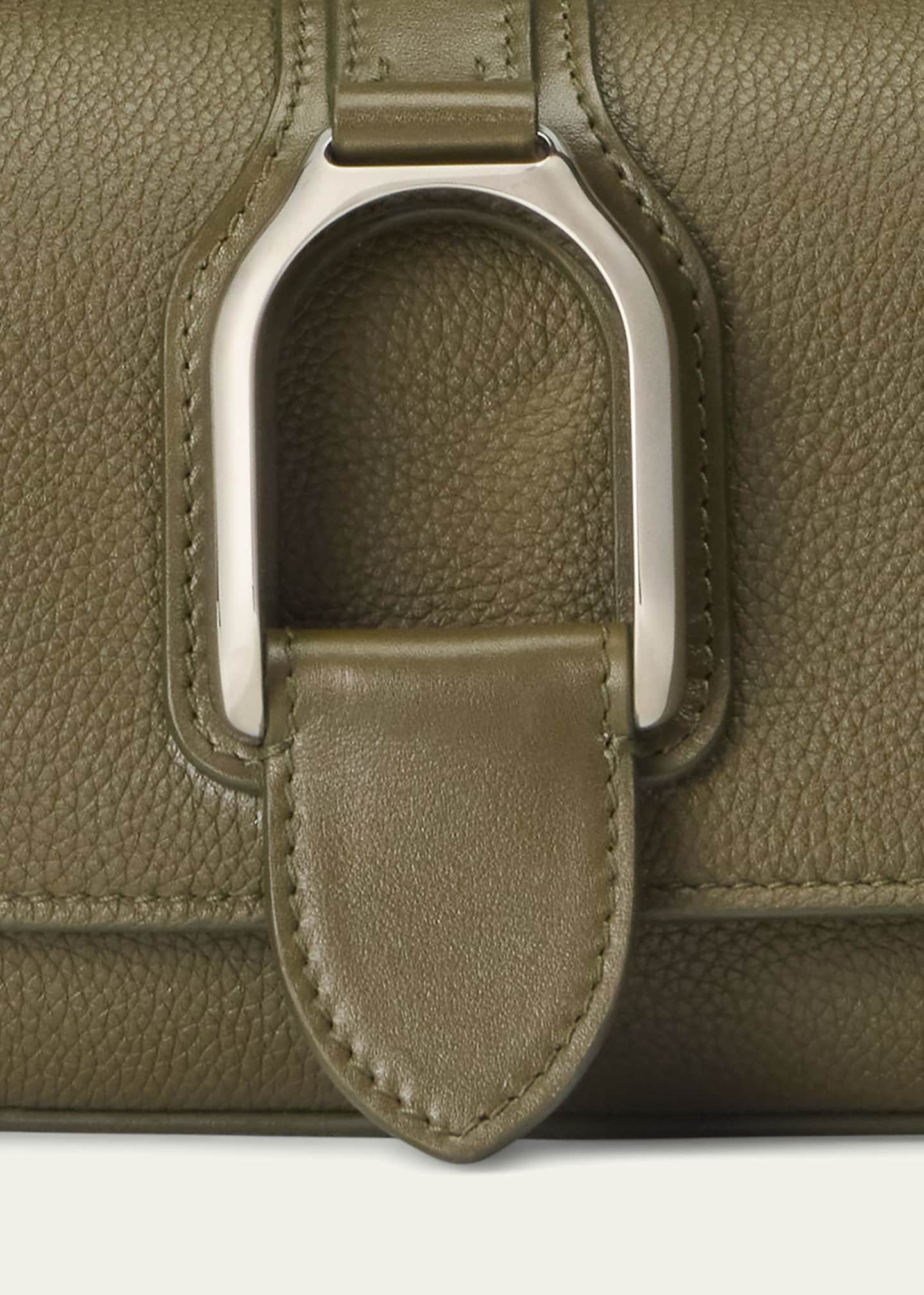 Ralph Lauren Collection Welington Mini Flap Leather Wallet on Chain Image 5 of 6