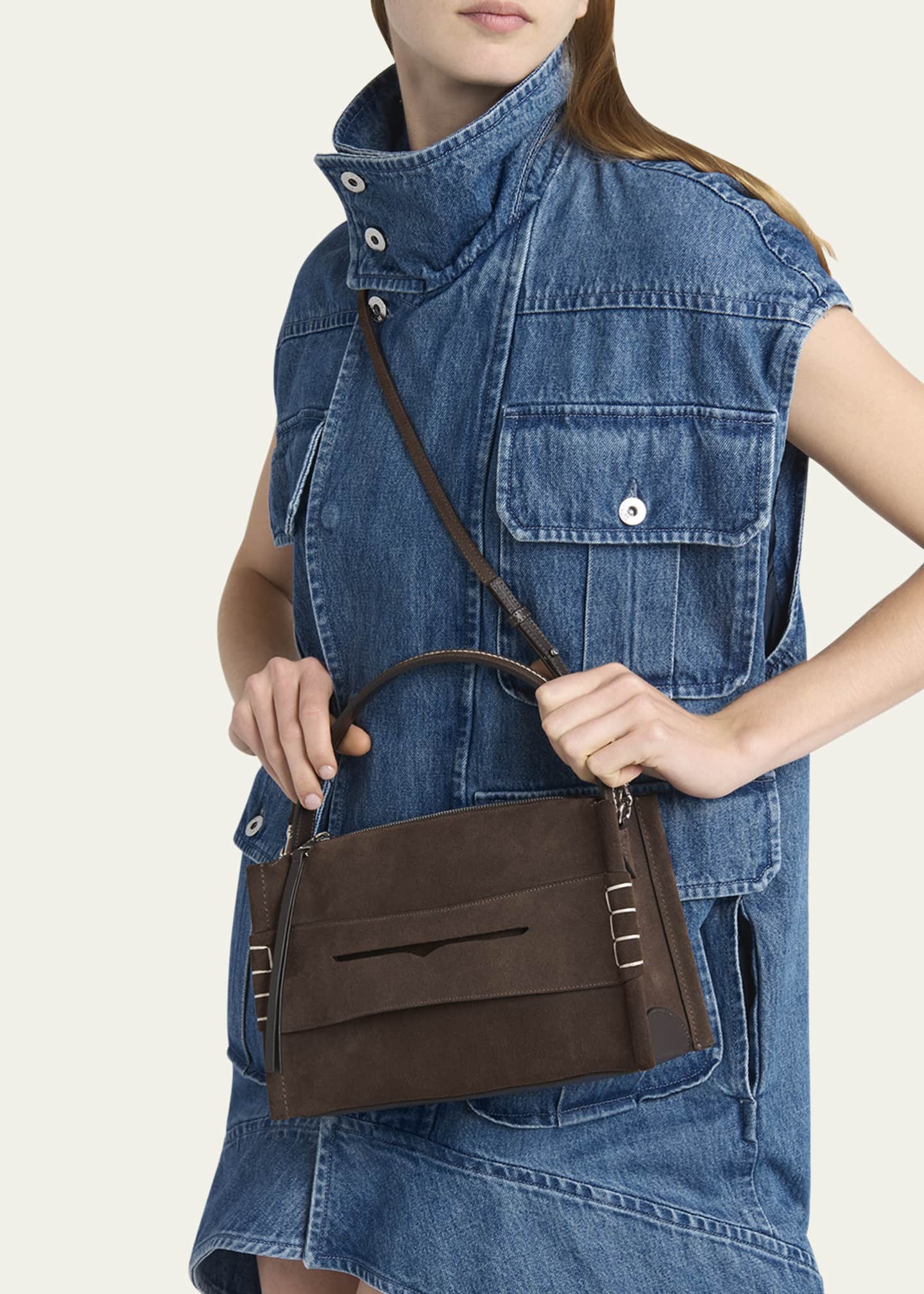 JW Anderson Loafer Suede Crossbody Bag Image 2 of 5