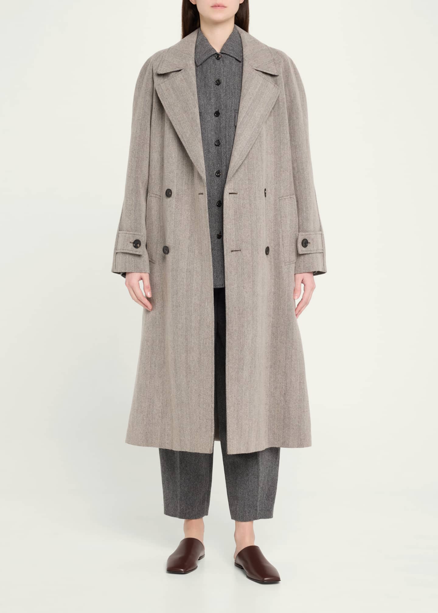 Loro Piana Darby Button Down Wool Cashmere Overshirt Image 2 of 5