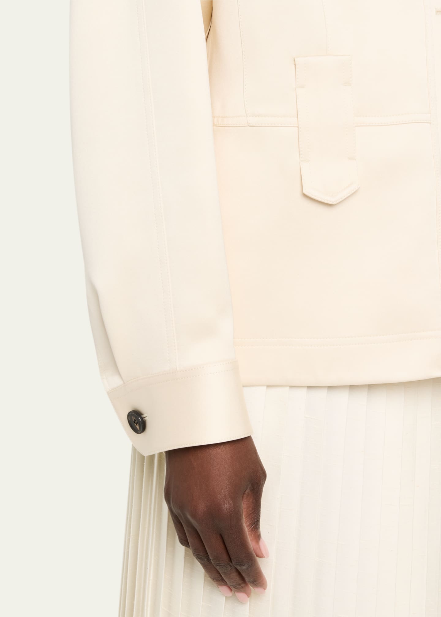Loro Piana Eddy Satin Mireille Field Jacket Image 5 of 5