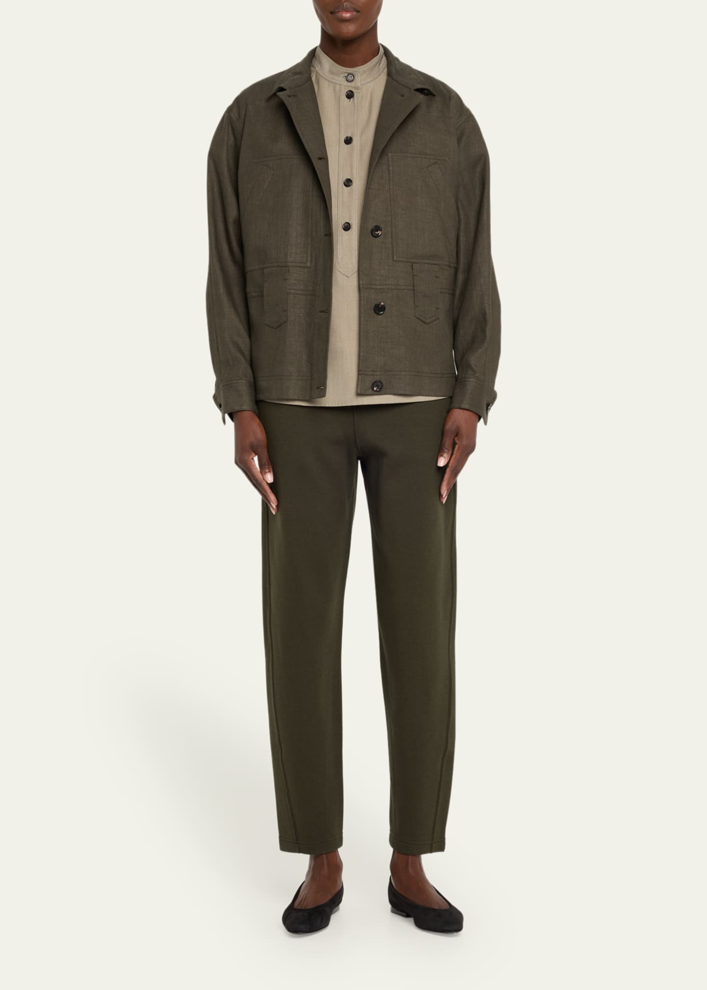 Loro Piana Jaylon Structured Linen Wool Field Jacket Image 2 of 5
