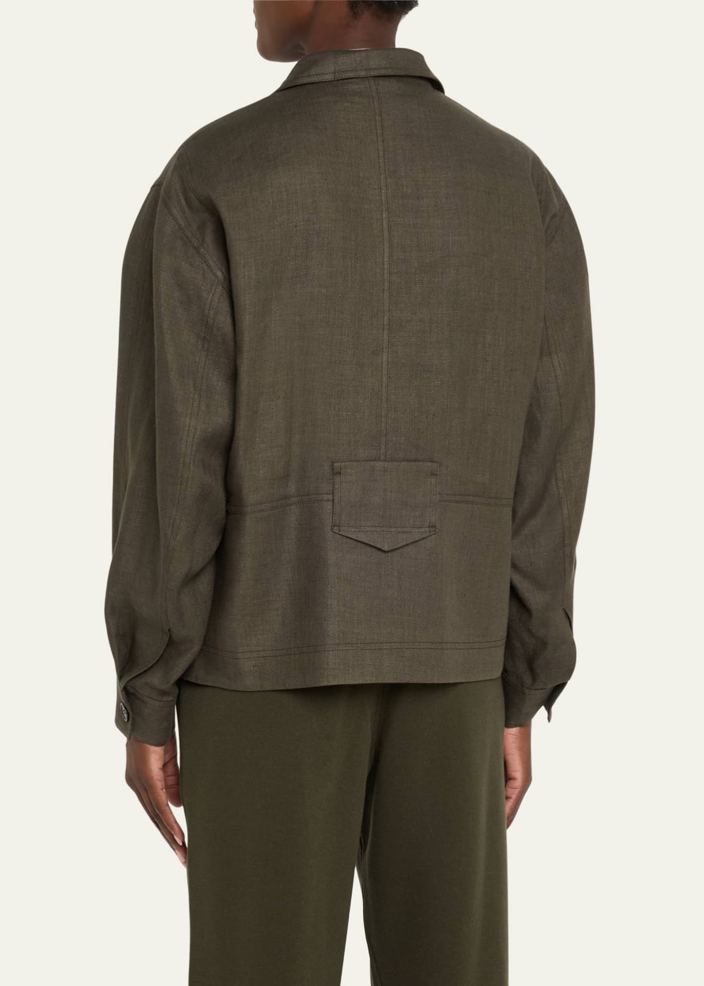 Loro Piana Jaylon Structured Linen Wool Field Jacket Image 3 of 5