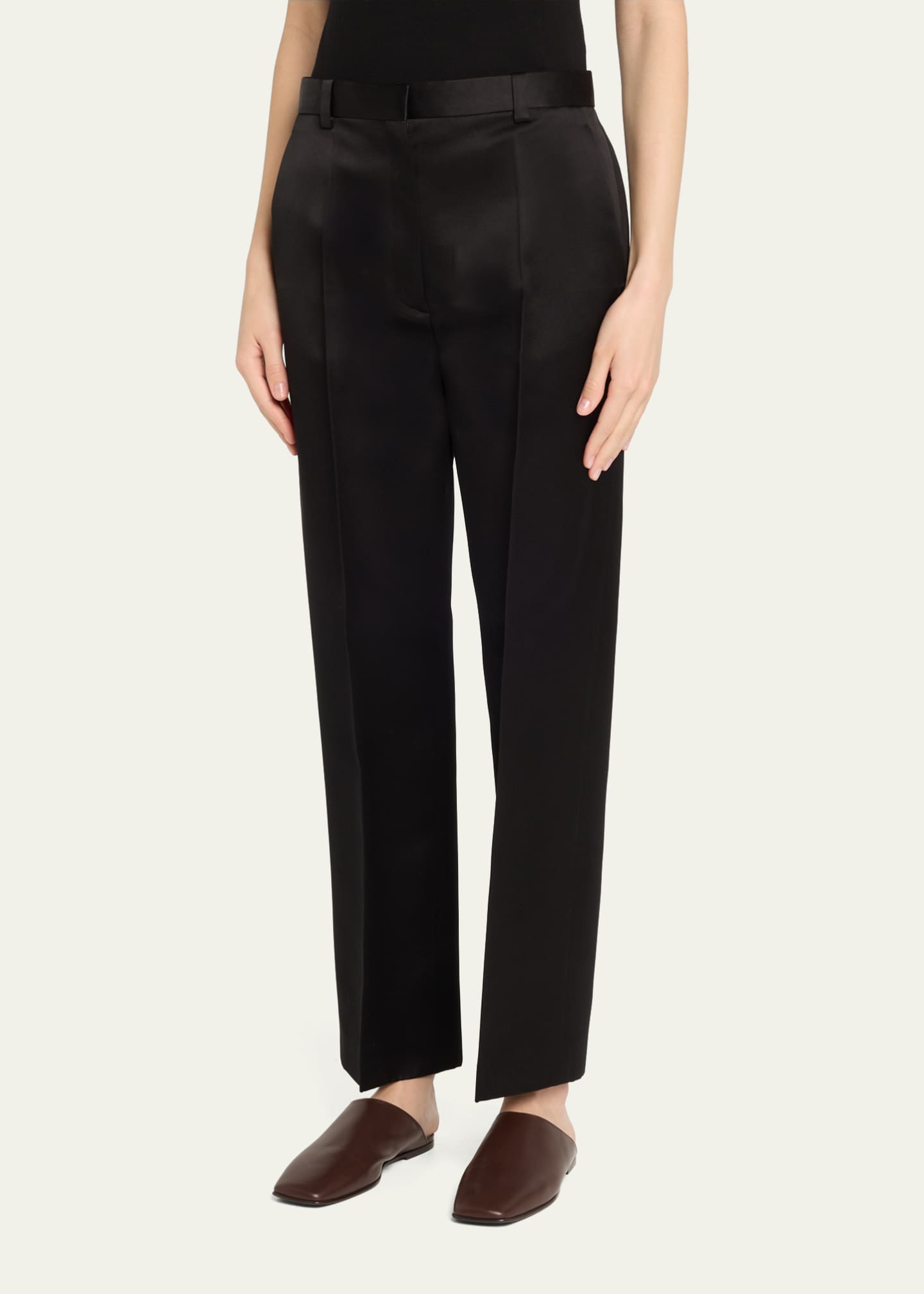 Loro Piana Brad Double Duchesse Satin Trousers Image 4 of 5