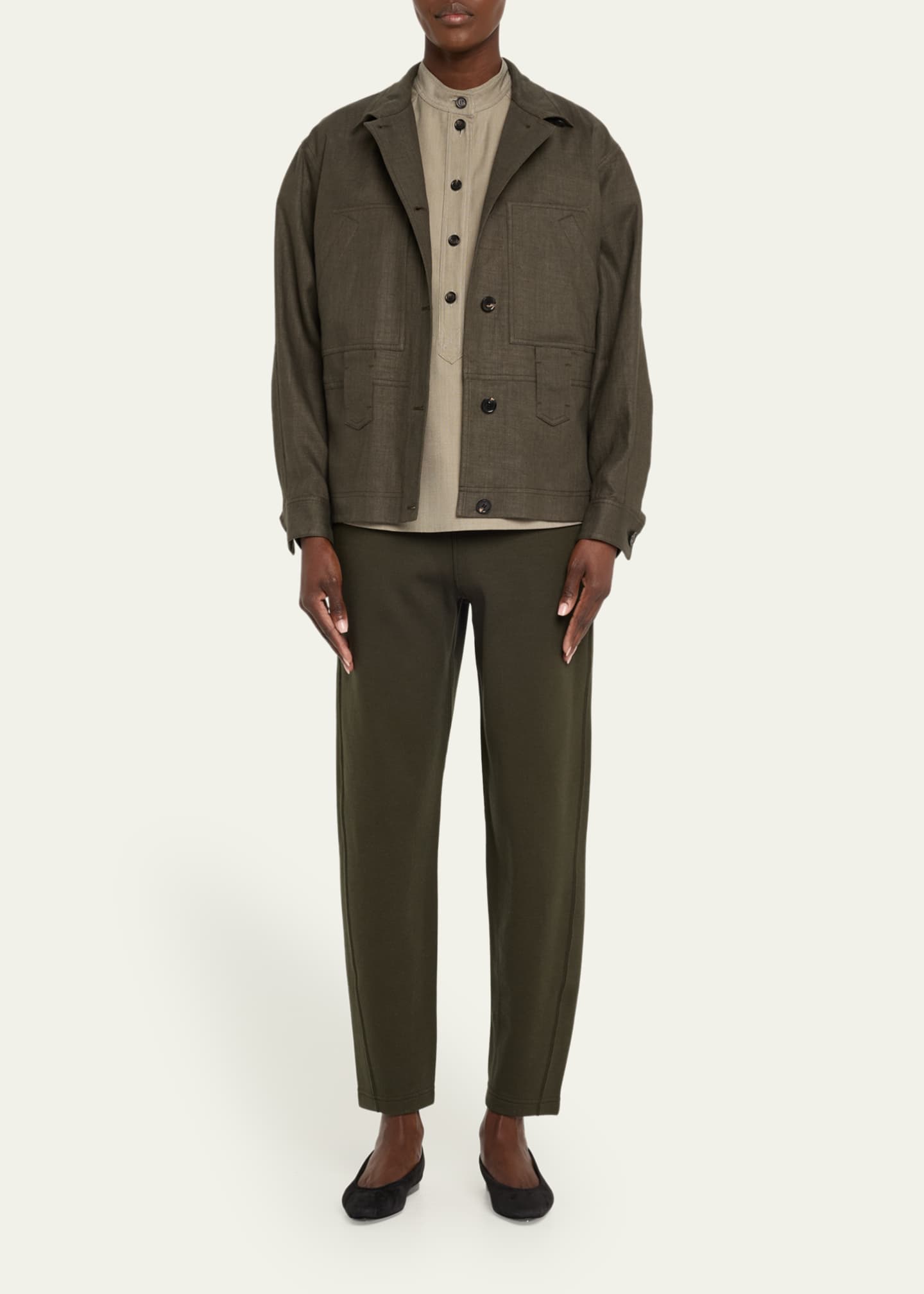 Loro Piana Viera Luxury Cashmere Fleece Drawstring Pants Image 2 of 5