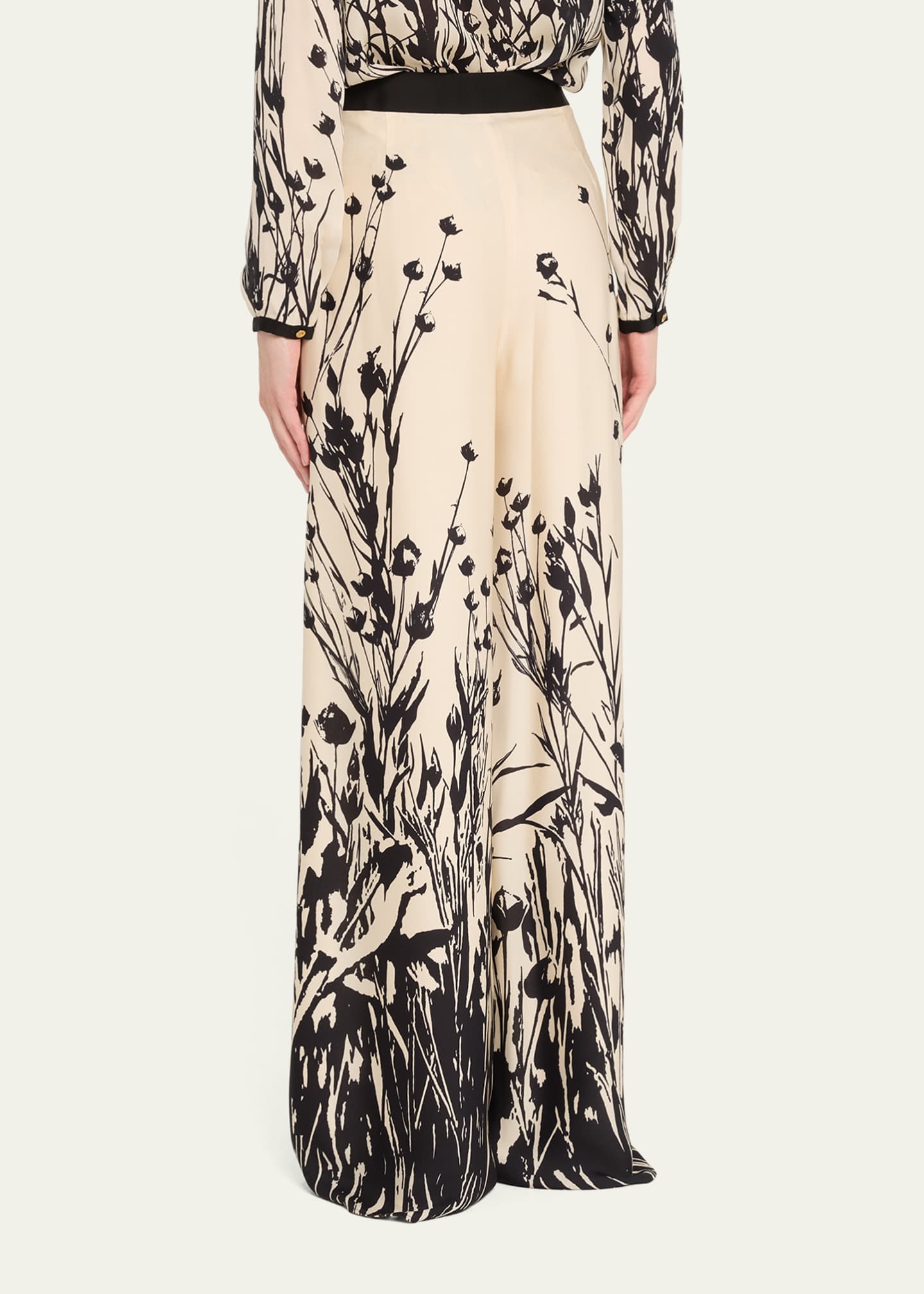 Loro Piana Kristofer Campo Di Lino-Print Silk Wide-Leg Trousers Image 3 of 5