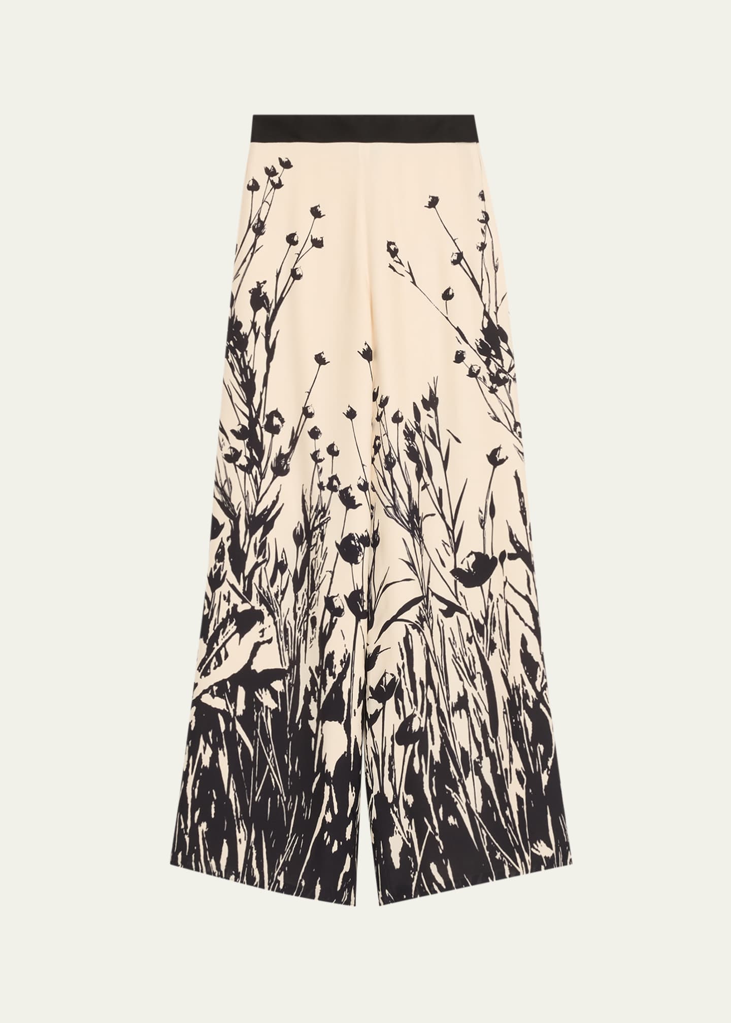 Loro Piana Kristofer Campo Di Lino-Print Silk Wide-Leg Trousers Image 1 of 5