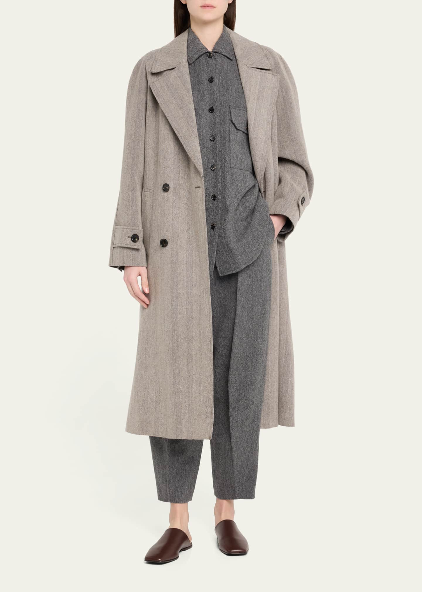 Loro Piana Dan Tapered Wool Cashmere Trousers Image 2 of 4