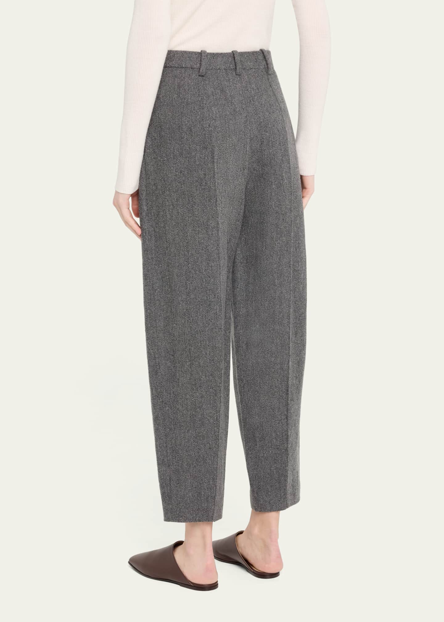 Loro Piana Dan Tapered Wool Cashmere Trousers Image 3 of 4