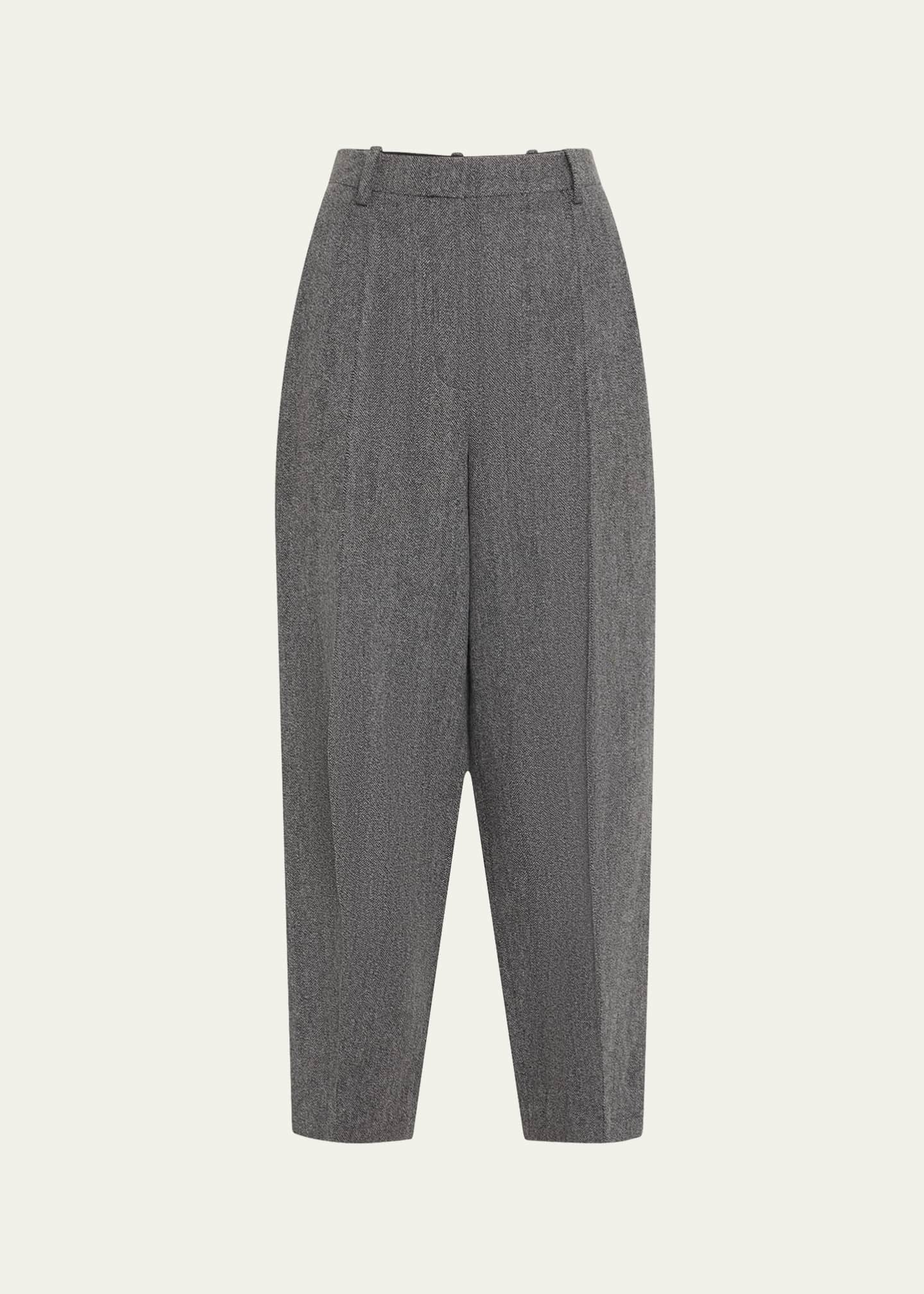 Loro Piana Dan Tapered Wool Cashmere Trousers Image 1 of 4