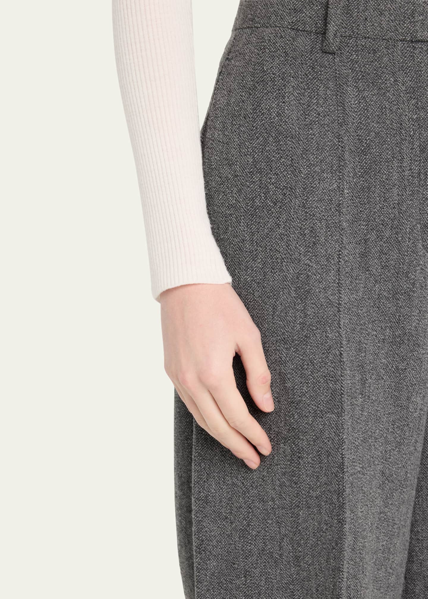 Loro Piana Dan Tapered Wool Cashmere Trousers Image 4 of 4