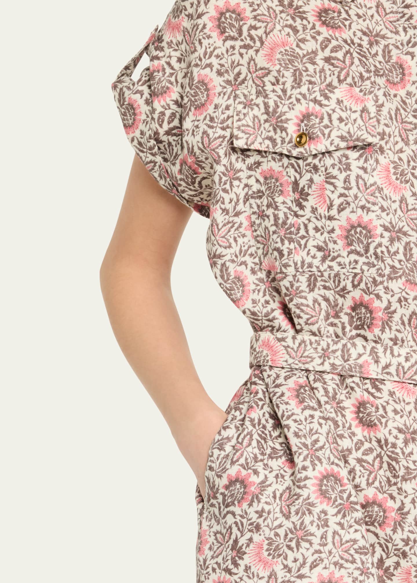 Loro Piana Idris Riserva San Nicolo Twill Belted Mini Shirtdress Image 5 of 5