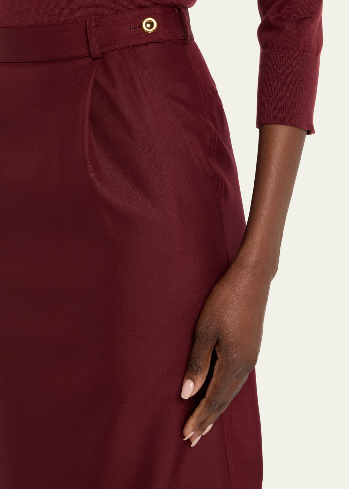 Loro Piana Lizzy Pleated Silk Skirt Image 5 of 5