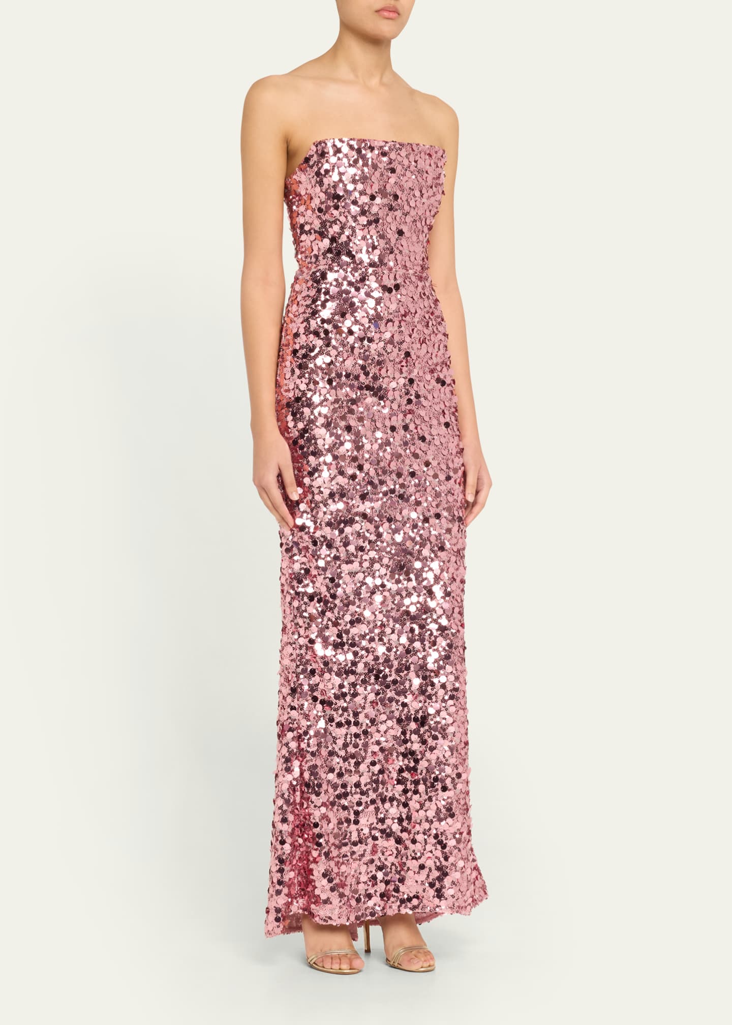 Bronx and Banco Farah Strapless Sequin Column Gown Image 4 of 5