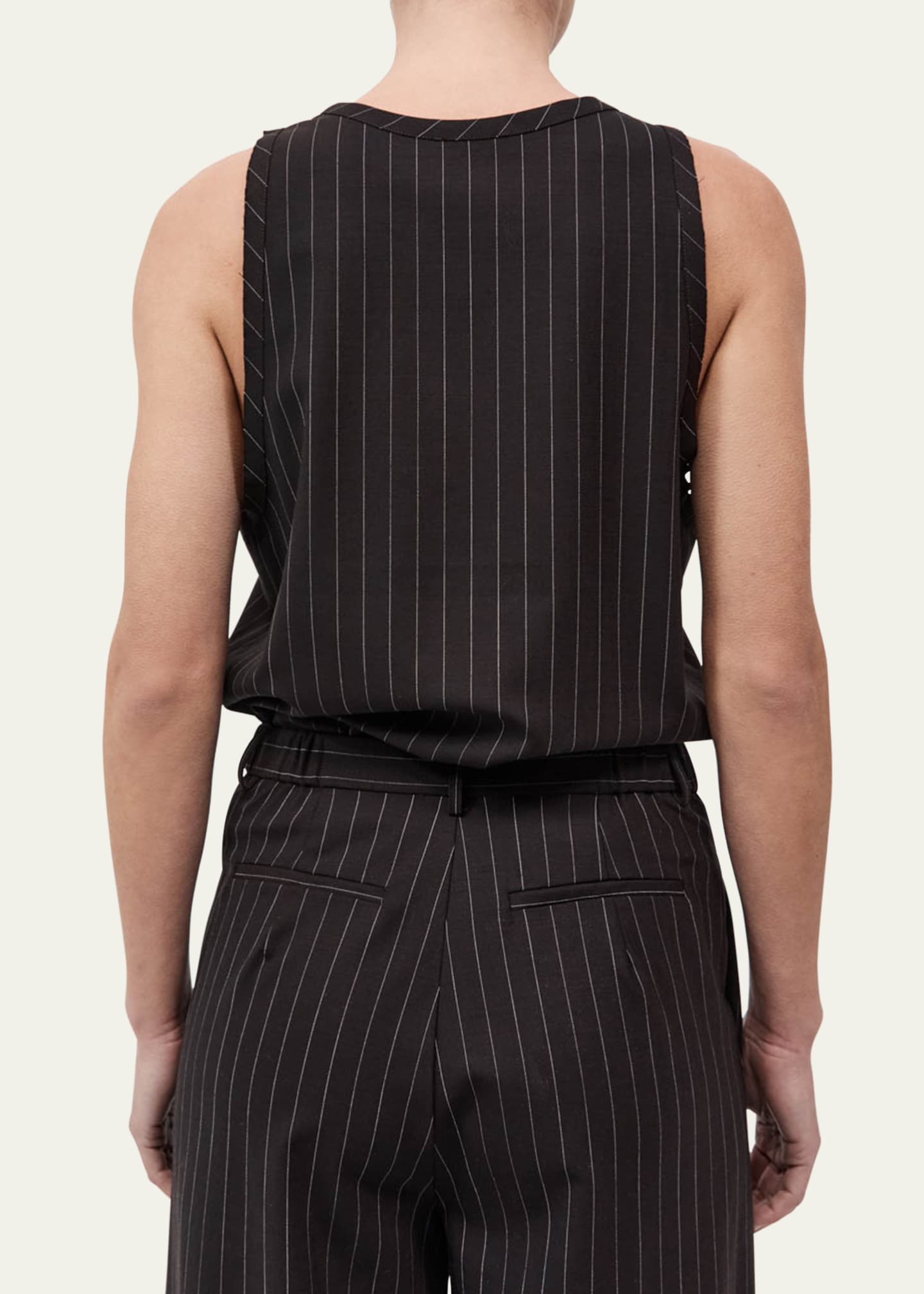 St. Agni Pinstripe Wool Tank Top Image 3 of 5